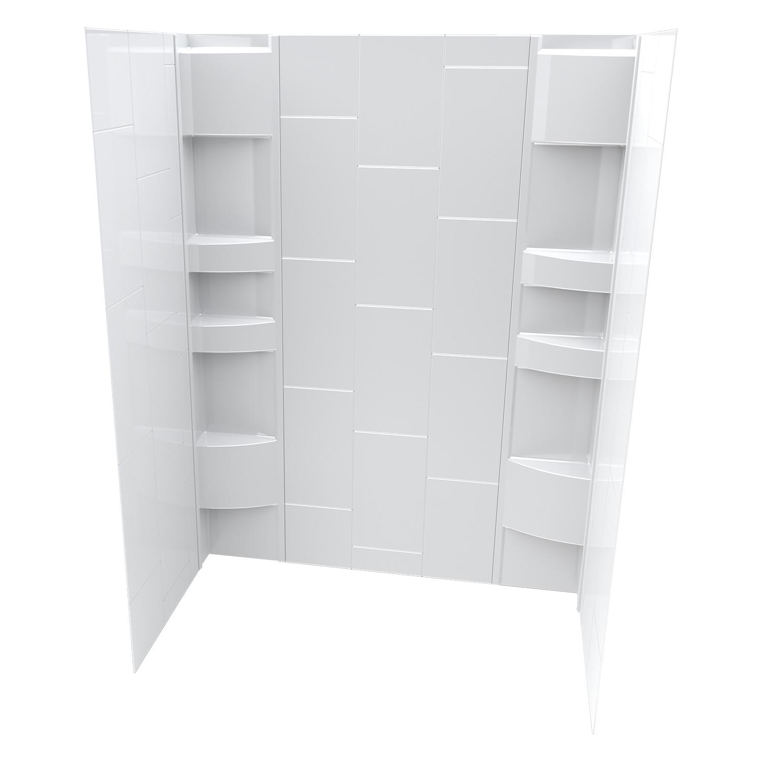 80" Contemporary Vertical Acrylic Appliqué Tub Surround