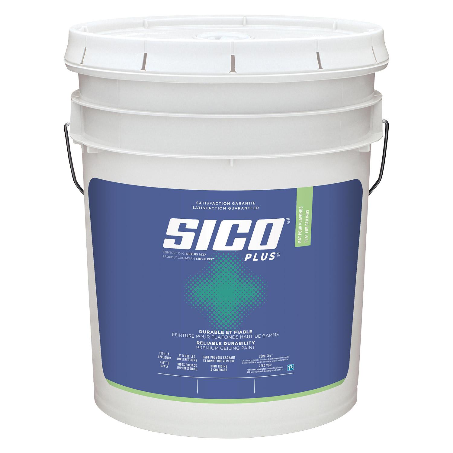 Peinture pour plafond Sico Plus finition mate - 18,9L