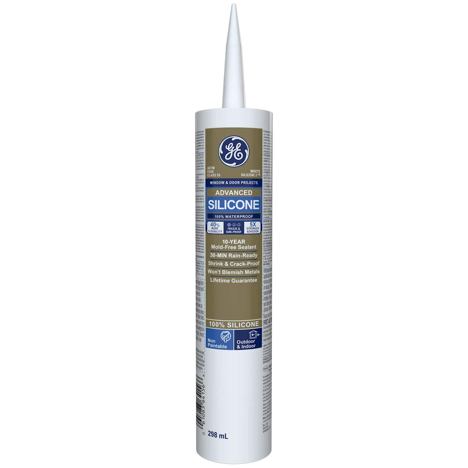 GE Advanced Silicone Window & Door Sealant White-298 ml