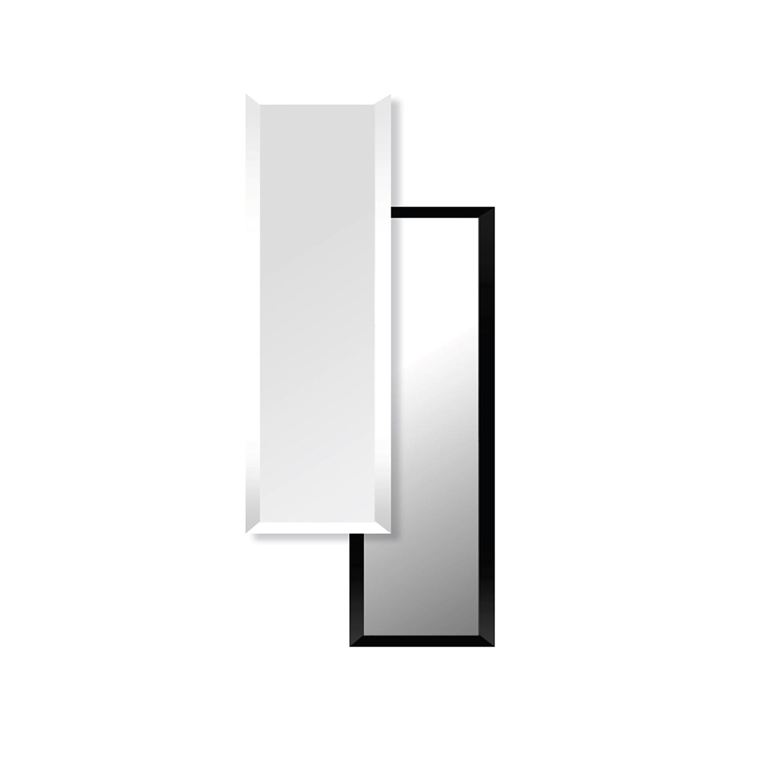 Miroirs de porte inclinés encadrés assortis 14" x 50"