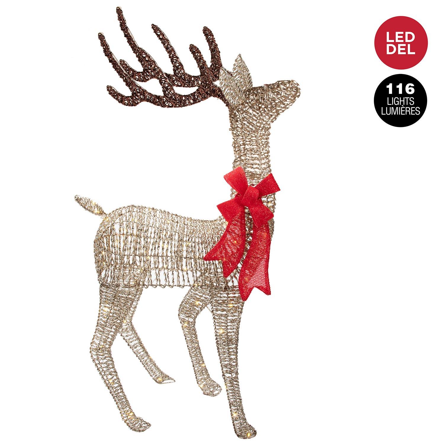 Standing Stag with Bow - Champagne