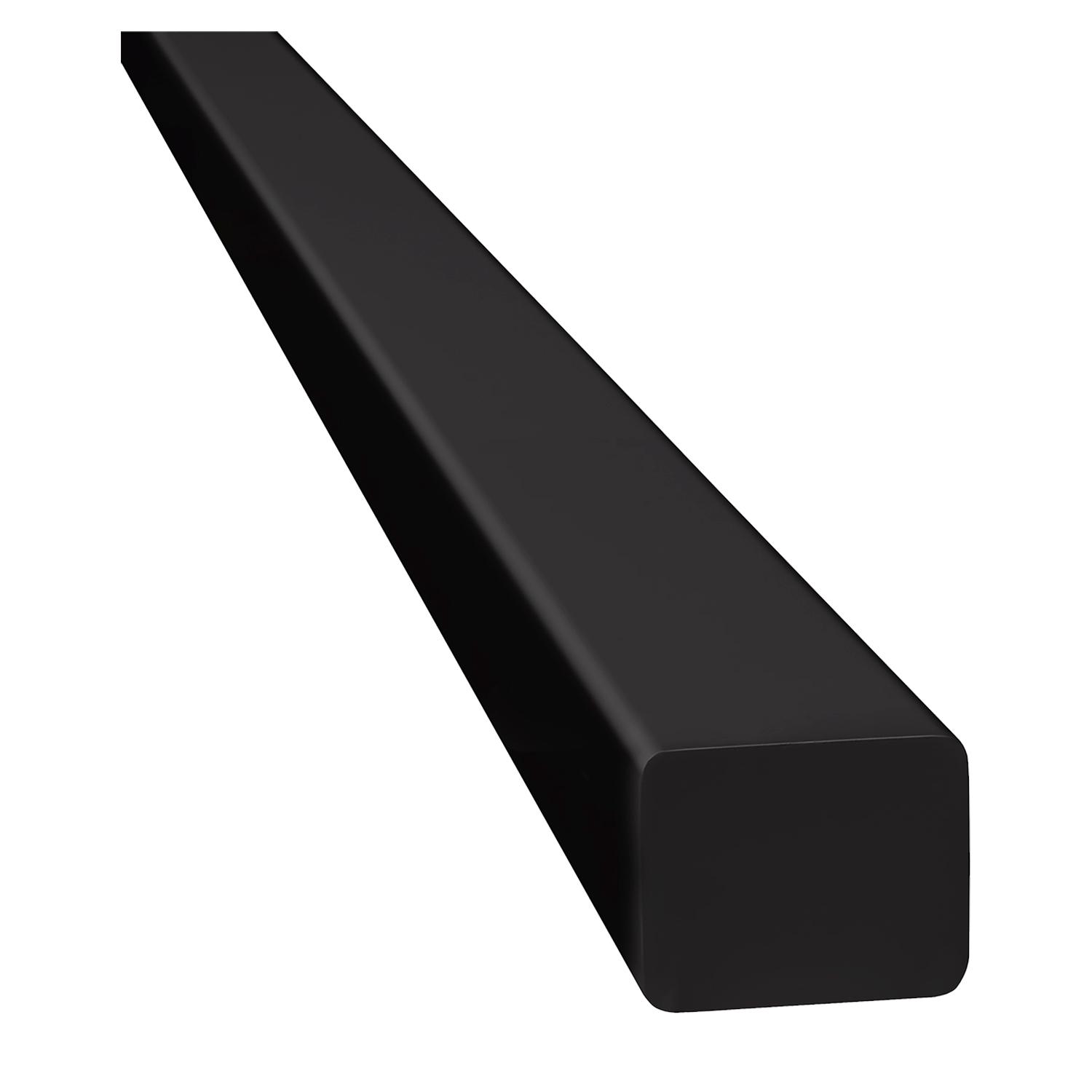 1-5/8'' x 2'' x 10' Square Matte Black Handrail