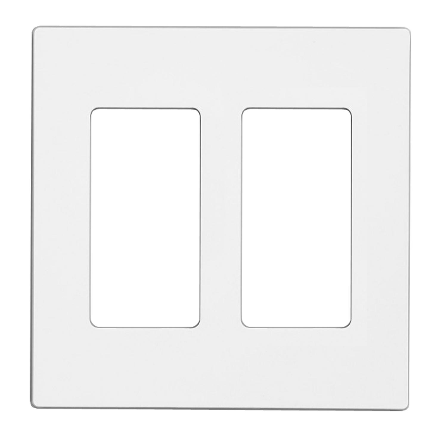 Decora Screwless Wallplate 2 Gang-White