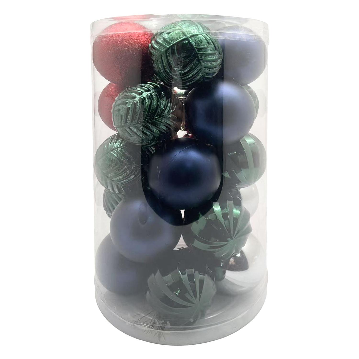 Shatterproof Ornaments In Good Cheer 80mm - 25/Pack
