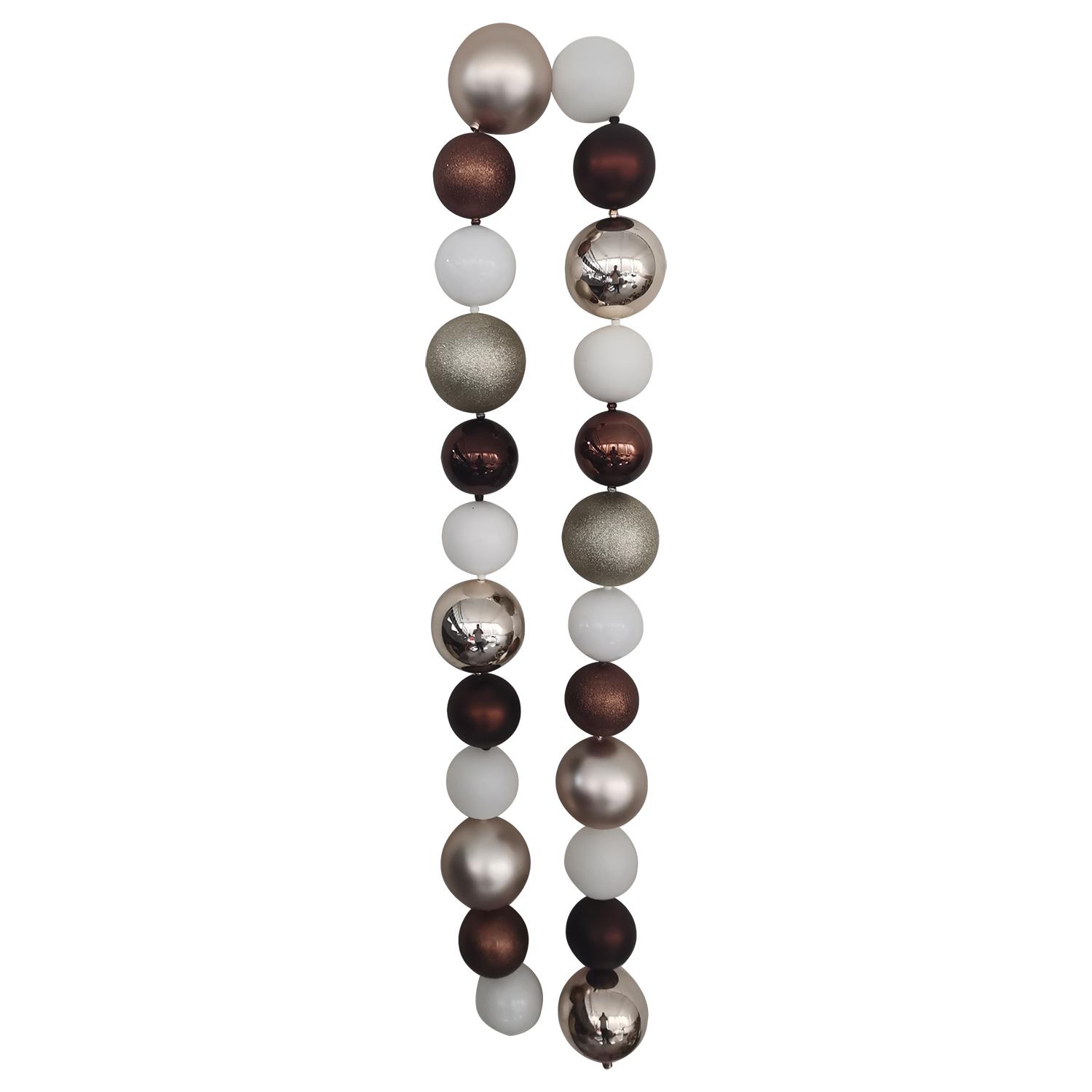 Shatterproof Large Ball Garland In Nice & Neutral 7'