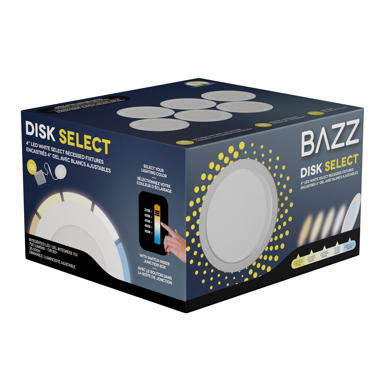 4" Led 5Cct Recessed Downlight - 6/Pack