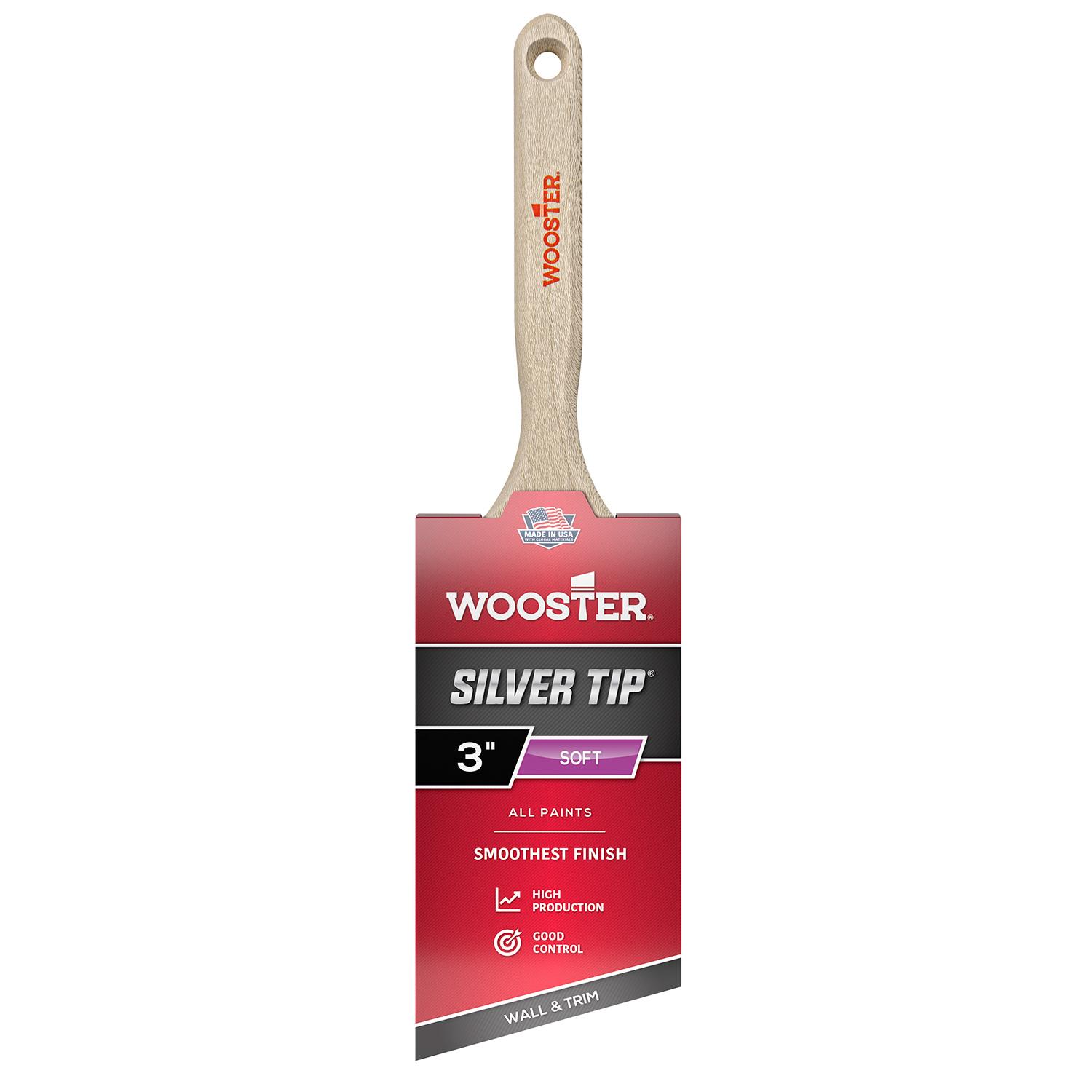Wooster 5221 Pinceau à Angle Silver Tip 3"