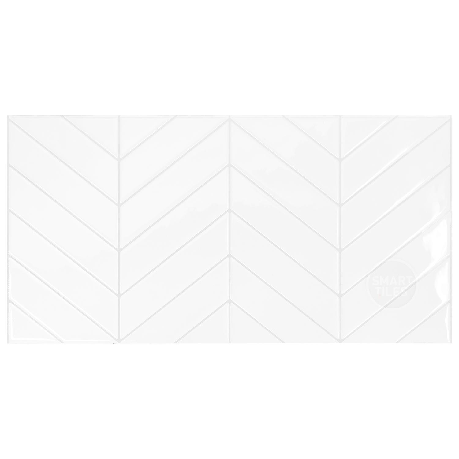 Mosaïque Smart Tile XL Chevron Blanc - 2/Paquet
