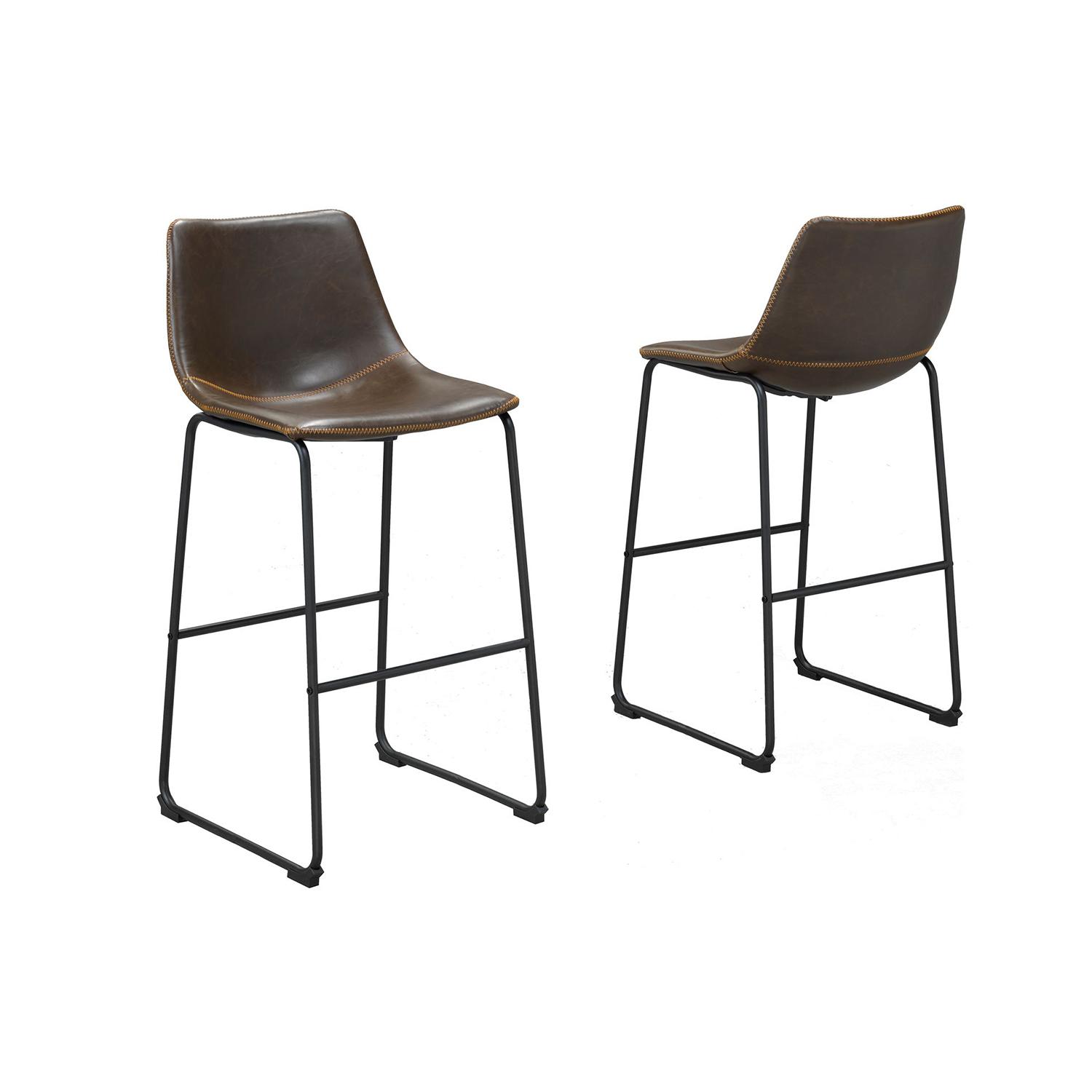 Tabouret de Comptoir Marron- 2/Paquet