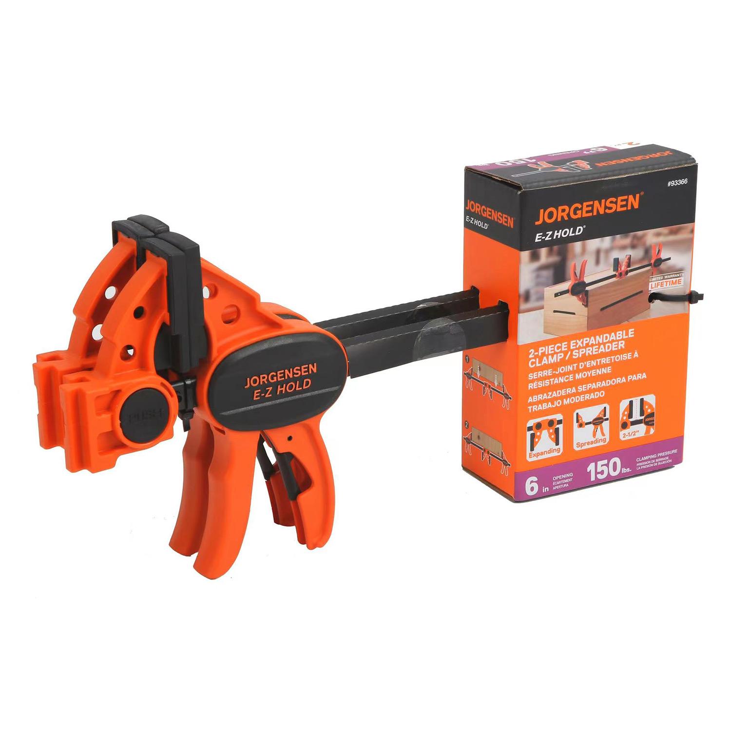 Serre-Joint Léger Extensible Jorgensen E-Z Hold 6"- 2/Paquet