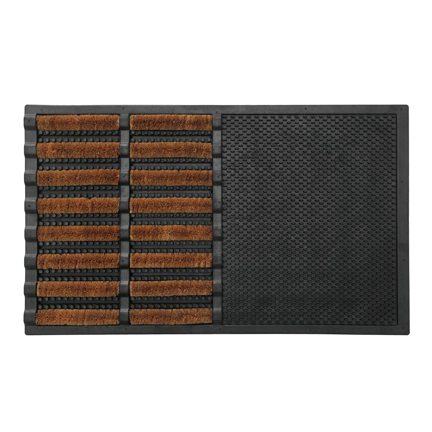 Tapis Utilitaire Caoutchouc et Demi-Brosse Coco 18" x 30"