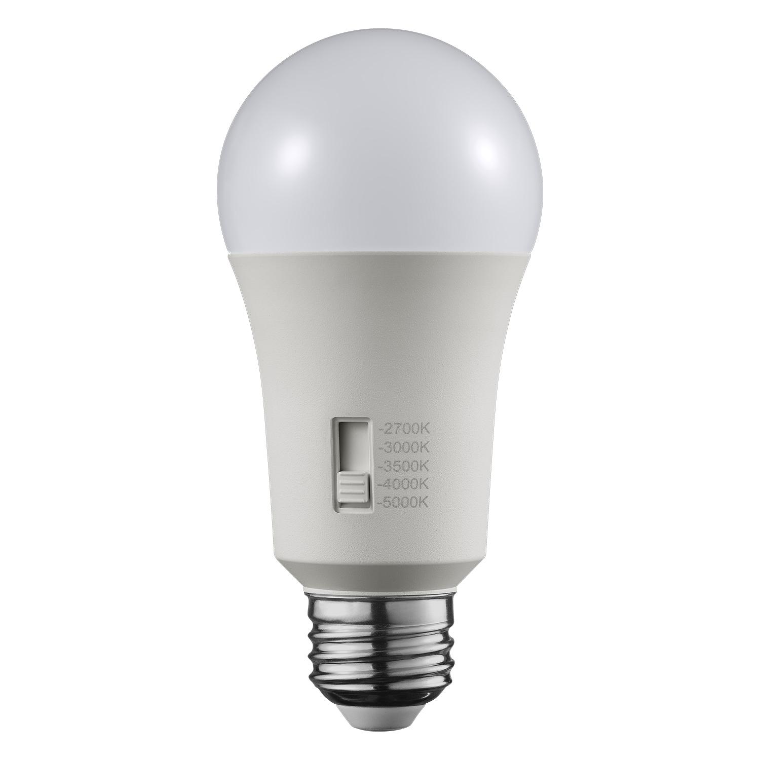 Ampoule LED A19 9W Blanc Sélectionnable (2700K-5000K)