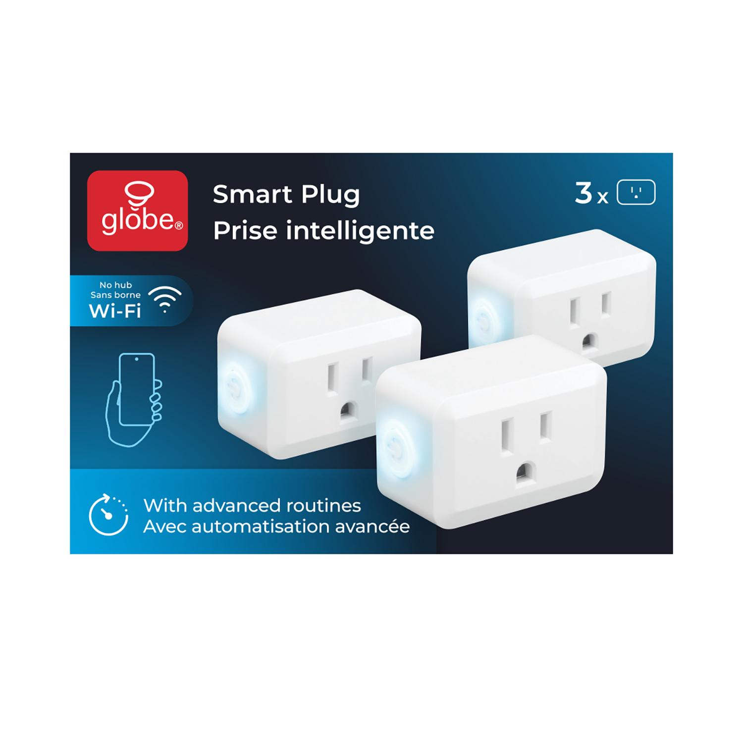 Smart Wi-Fi Plug 1-Outlet Grounded- 3/Pack