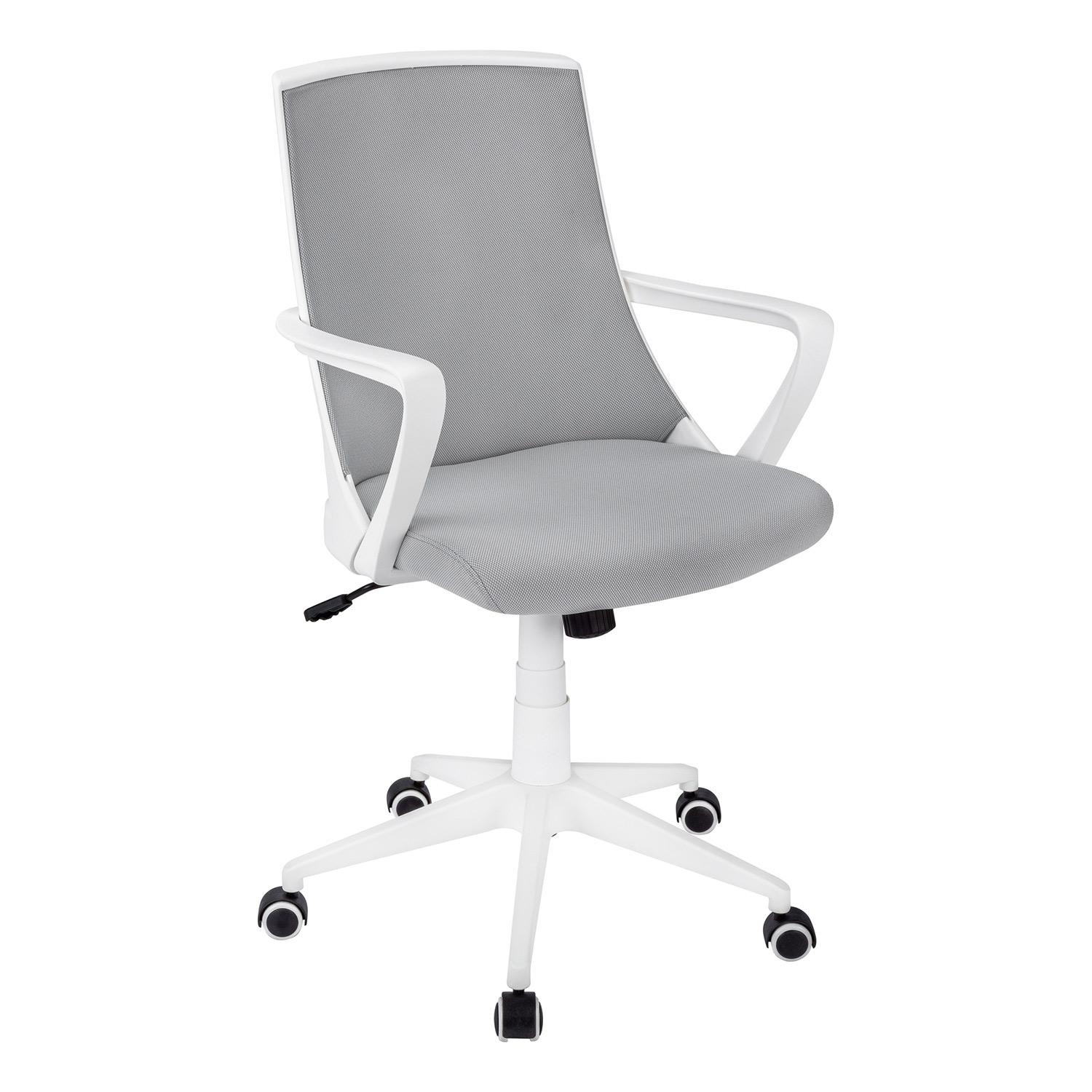 Chaise de Bureau- Maille Blanche/Grise