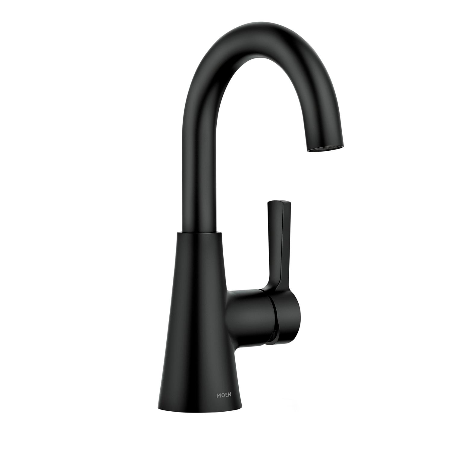Mikah One Handle High Arc Bathroom Faucet- Matte Black