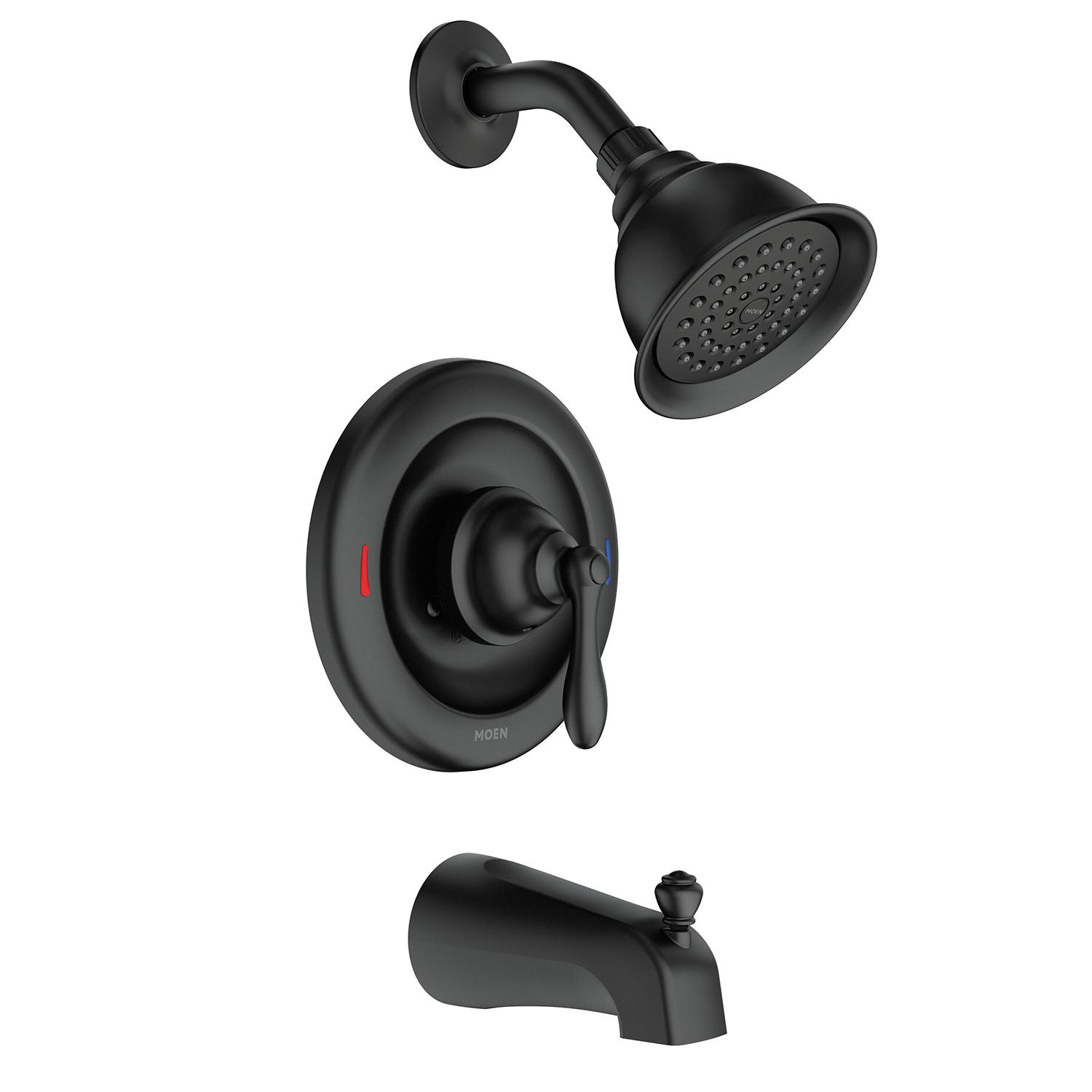 Robinet de Baignoire/Douche Caldwell Posi Temp - Noir Mat