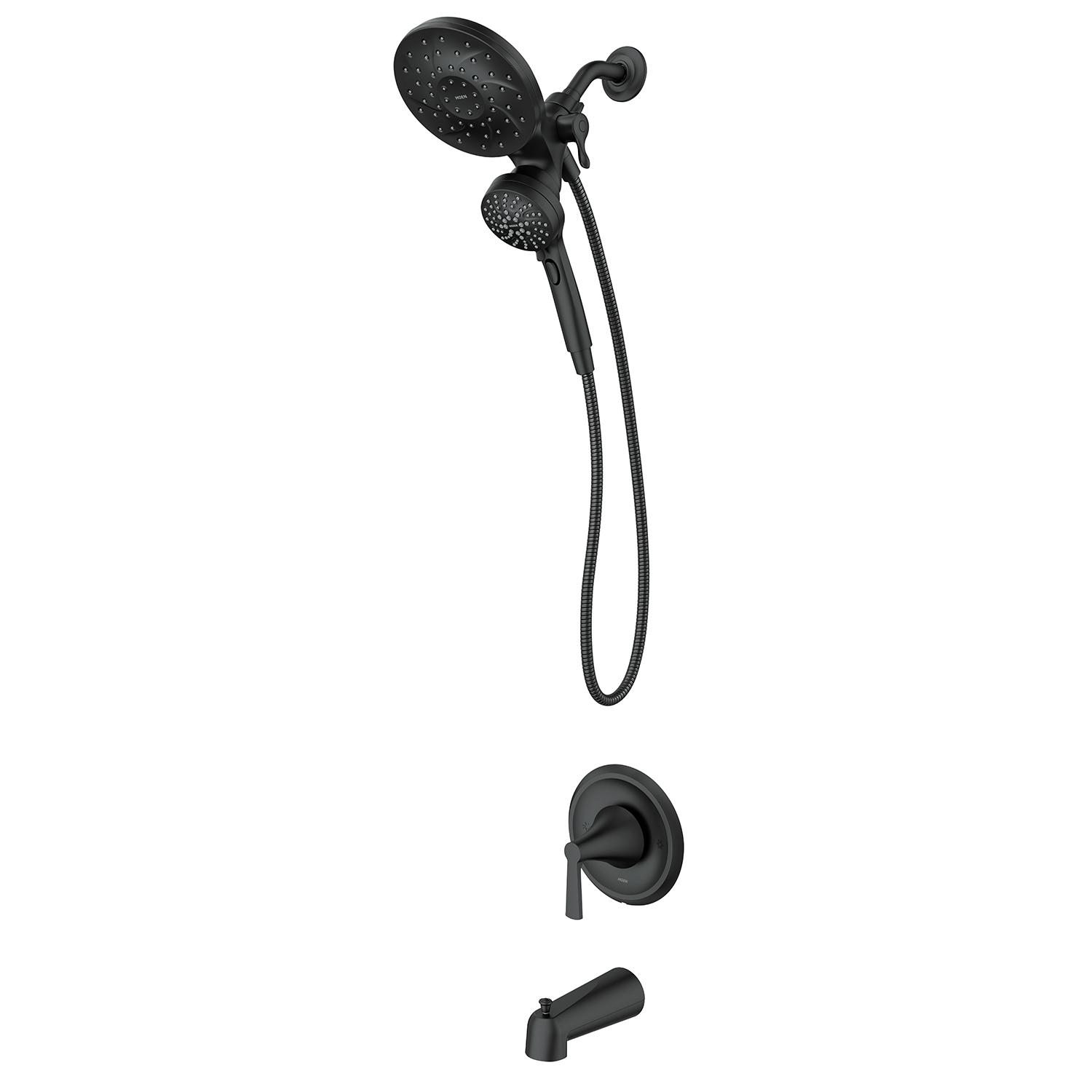 Robinet de Baignoire/Douche Mikah Posi Temp- Noir Mat