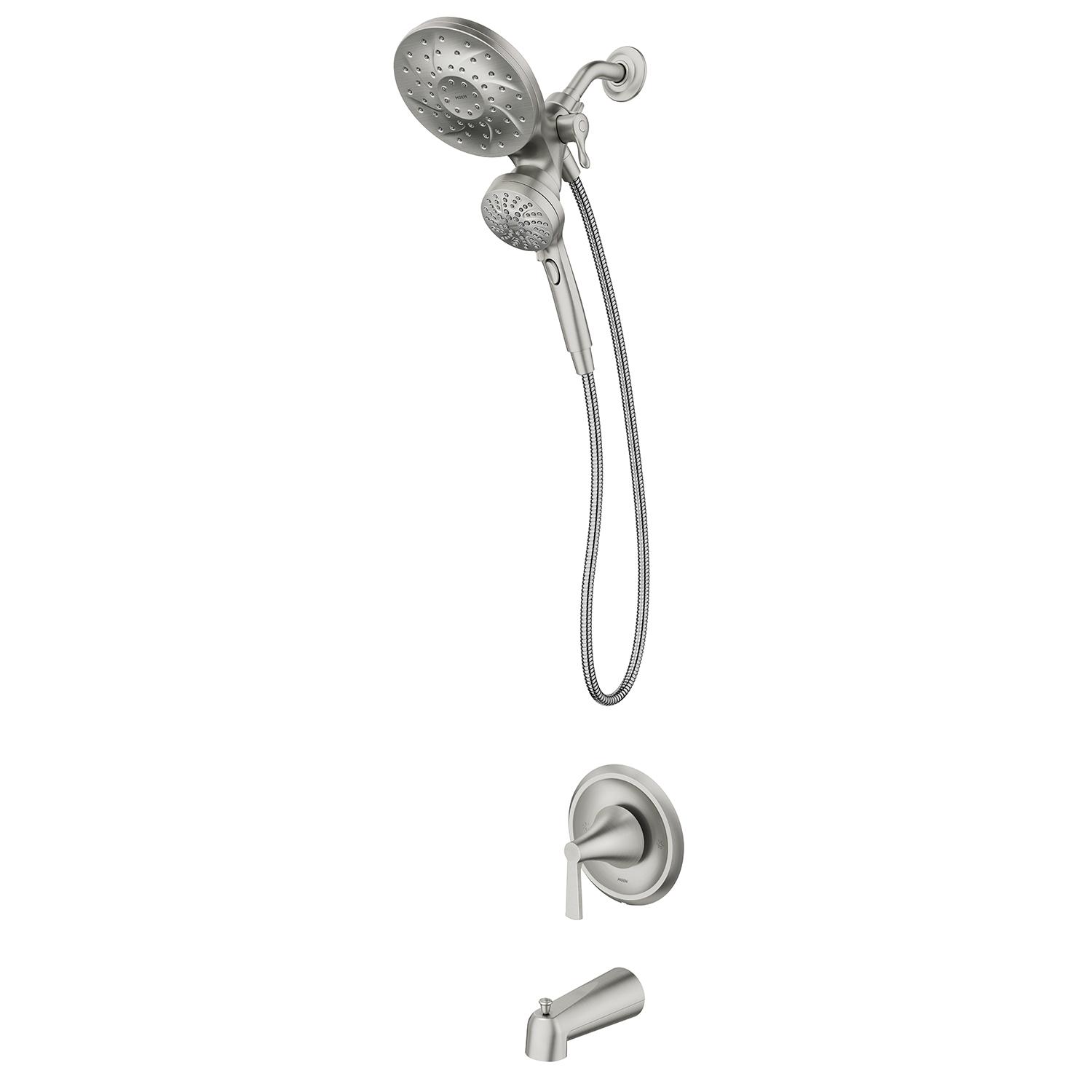 Mikah Spot Resist Posi Temp Tub Shower Faucet-Brushed Nickel