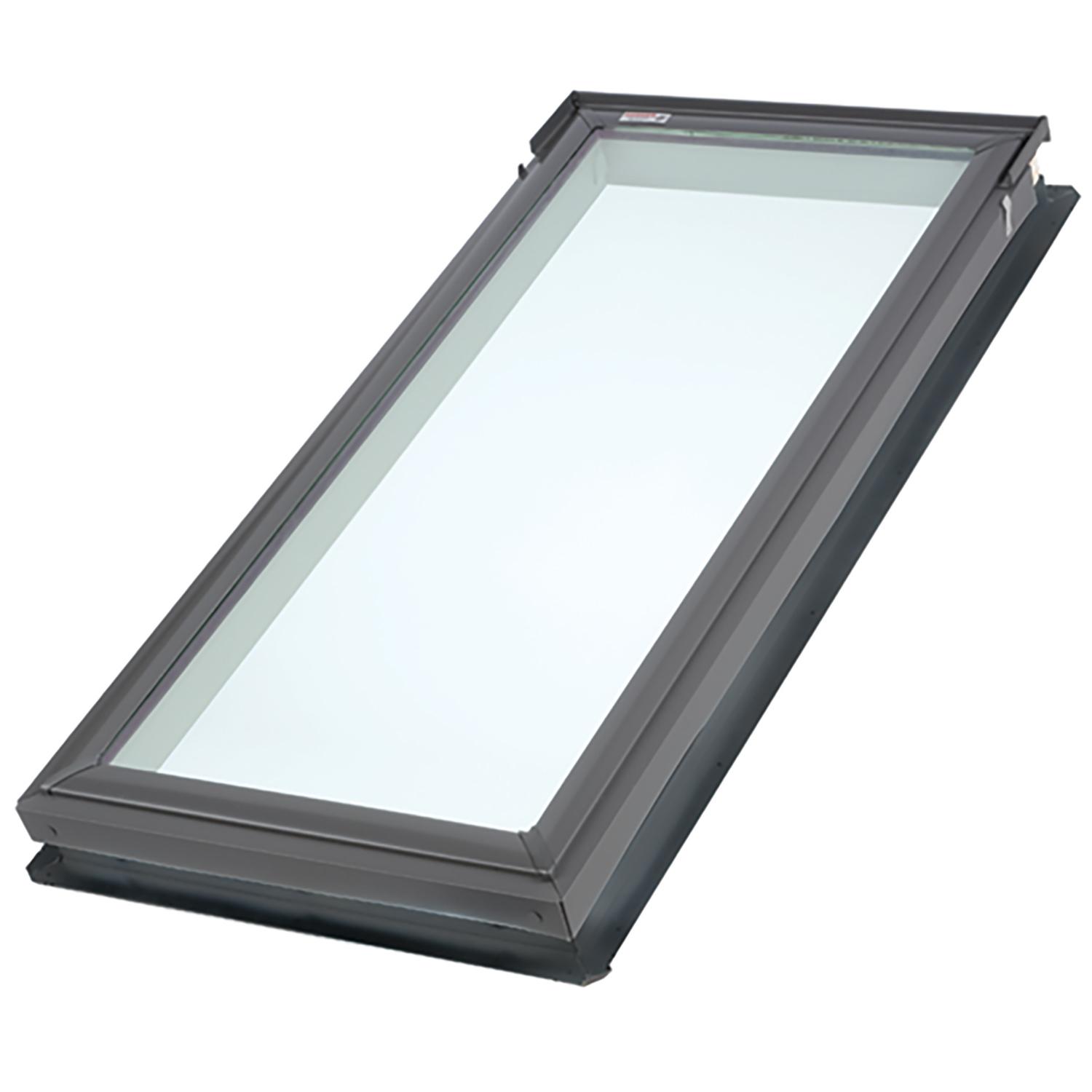 21-1/2" x 46-1/4" Puits de lumière à plateforme fixe grise