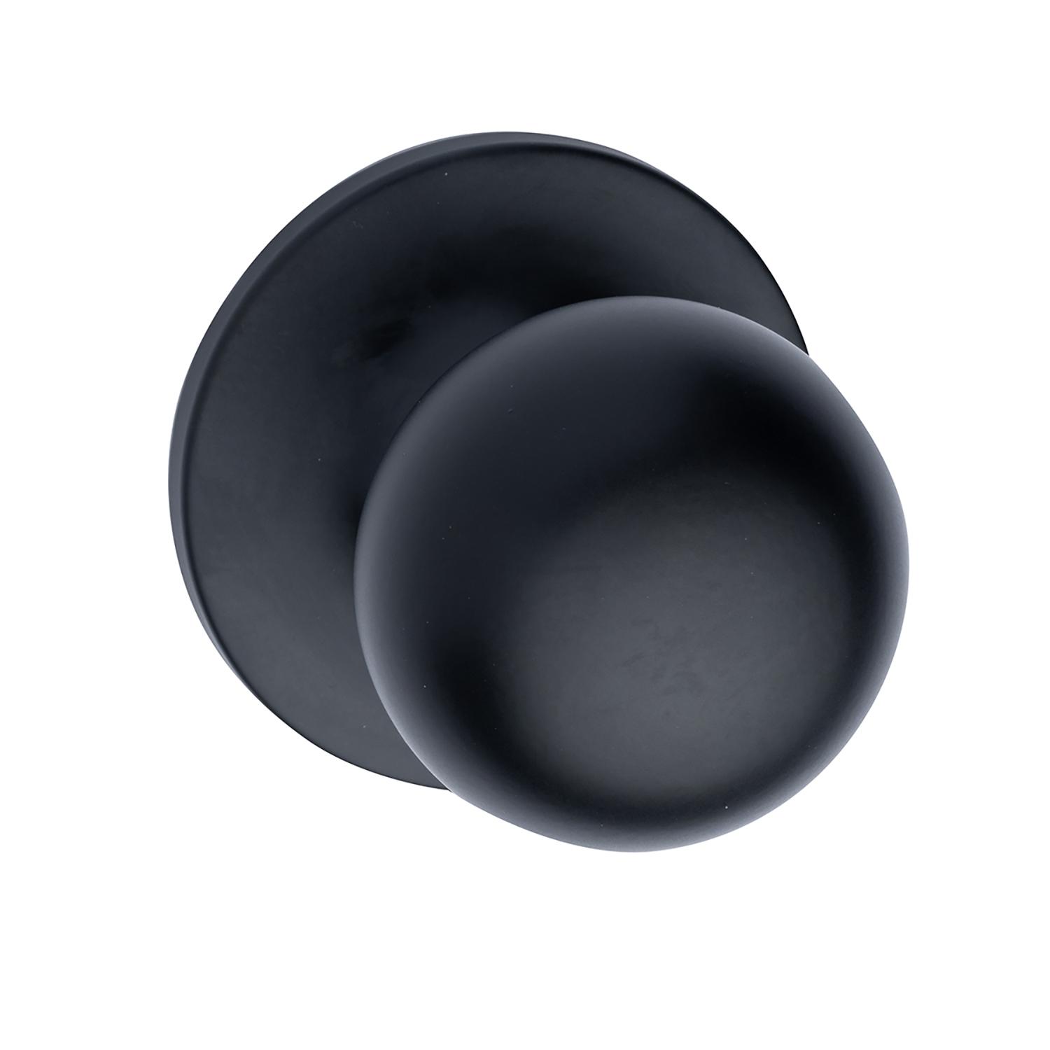Villa Ball Knob Passage 6-1 Latch- Matte Black