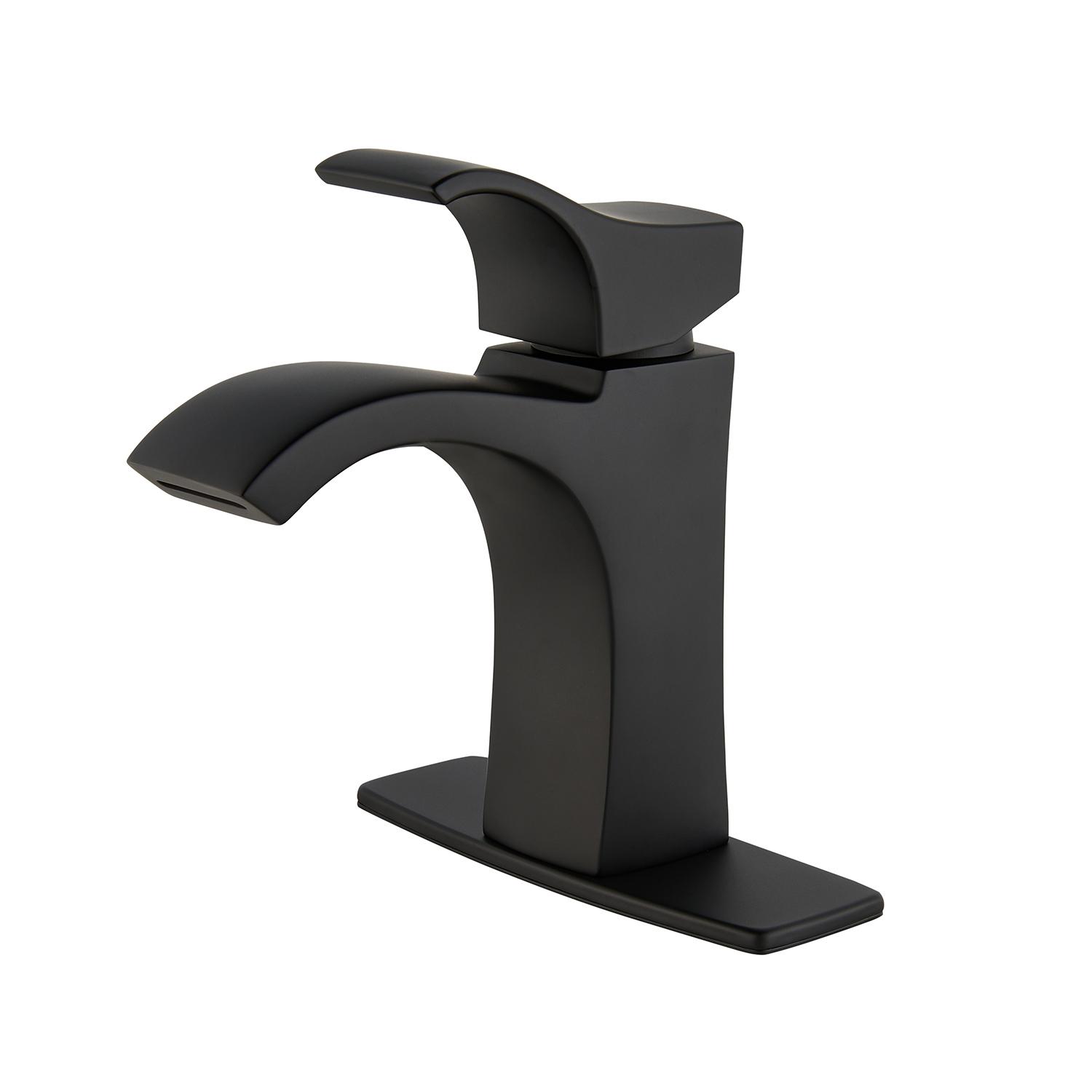 Robinet de Lavabo Venturi à Commande Unique - Noir Mat