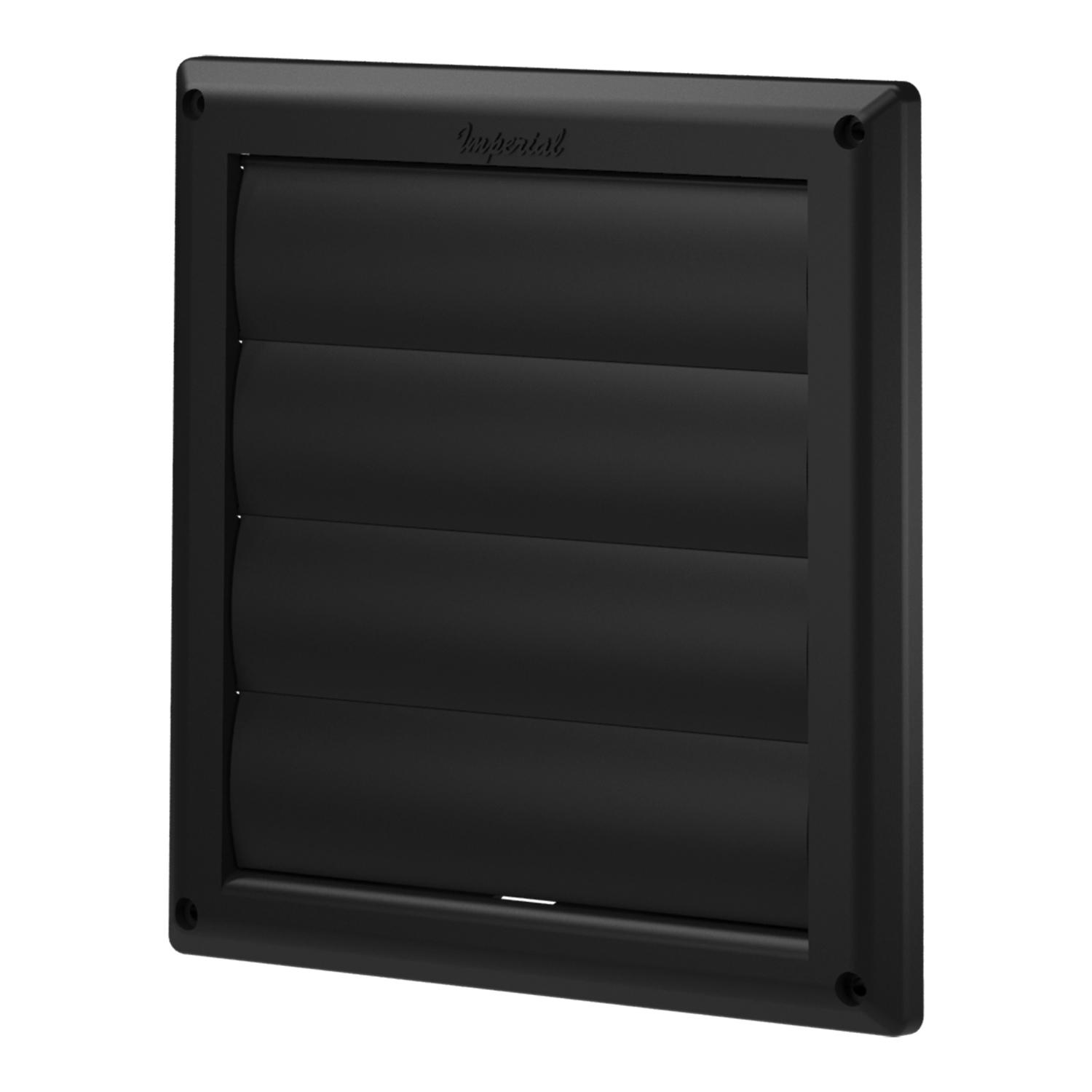 Capuchon de ventilation à persiennes 6" Noir