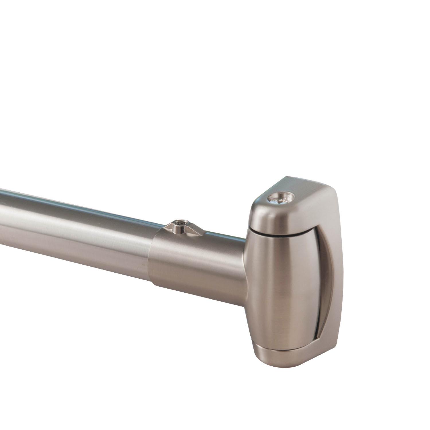 Tringle de Douche Courbée 5’ - Vis Cachée Nickel Satiné