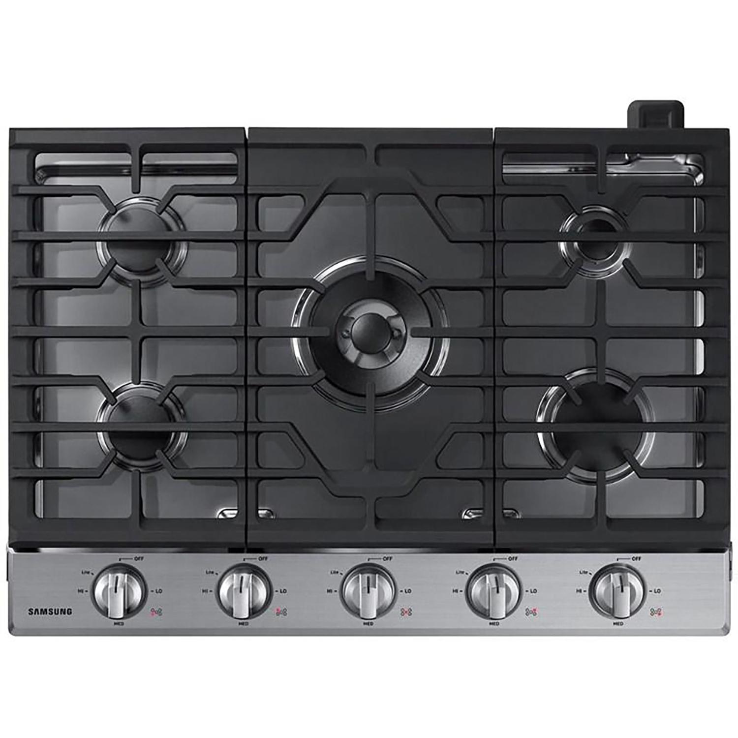 30" 5-Burner Gas Cooktop with 19K BTU Dual Power Burner