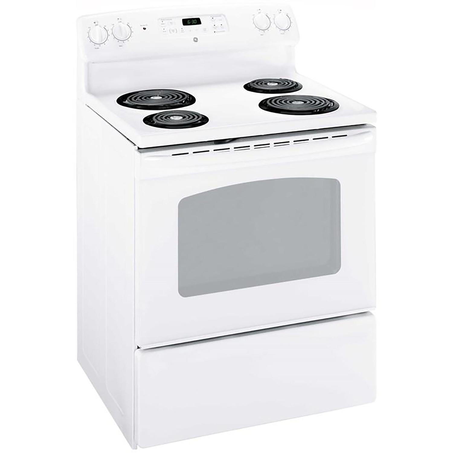 30In Free-standing coil element Electric Range in White