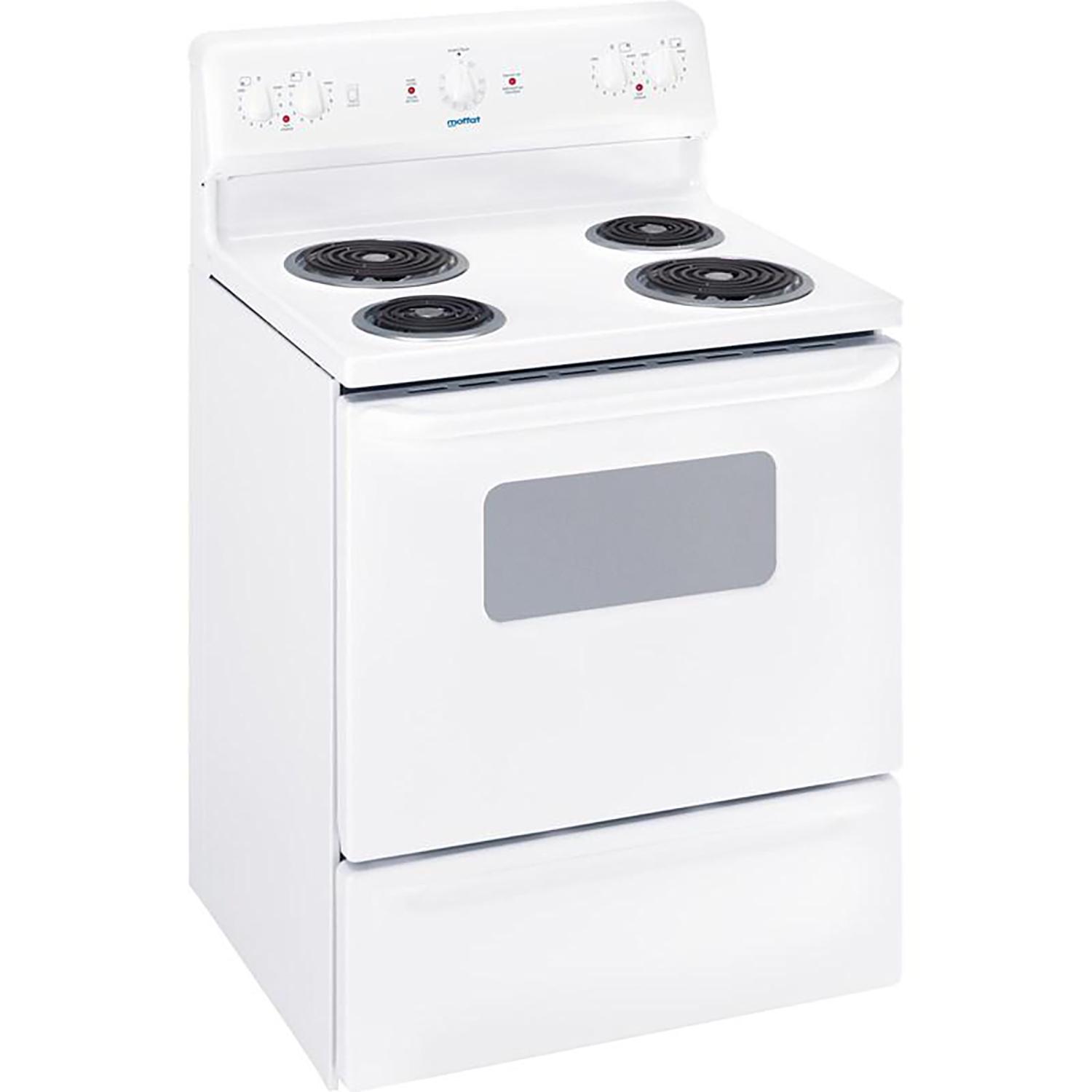 30In Free-standing coil element Electric Range in White