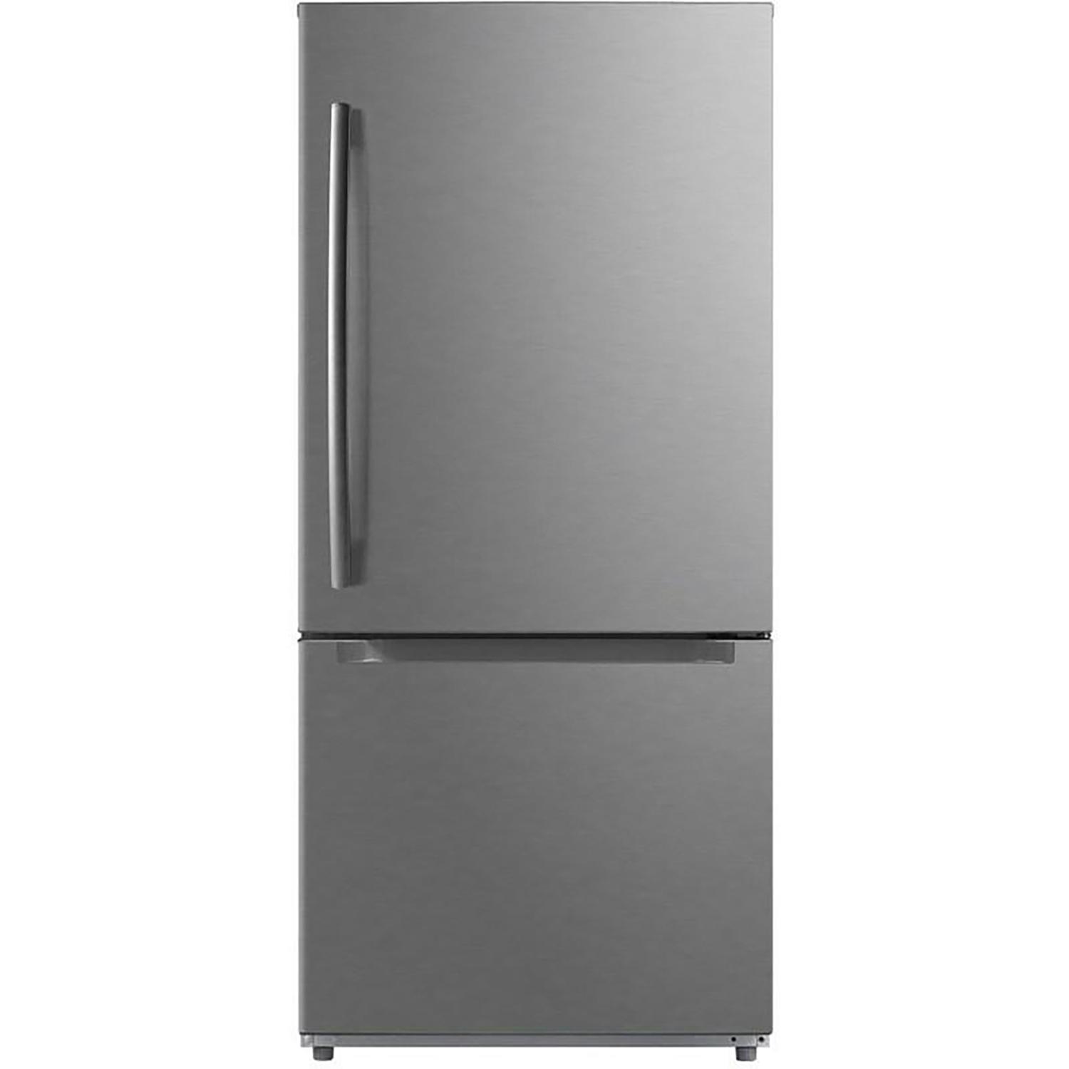 30" 18.6 Cu.Ft. Bottom Freezer Refrigerator & LED Light