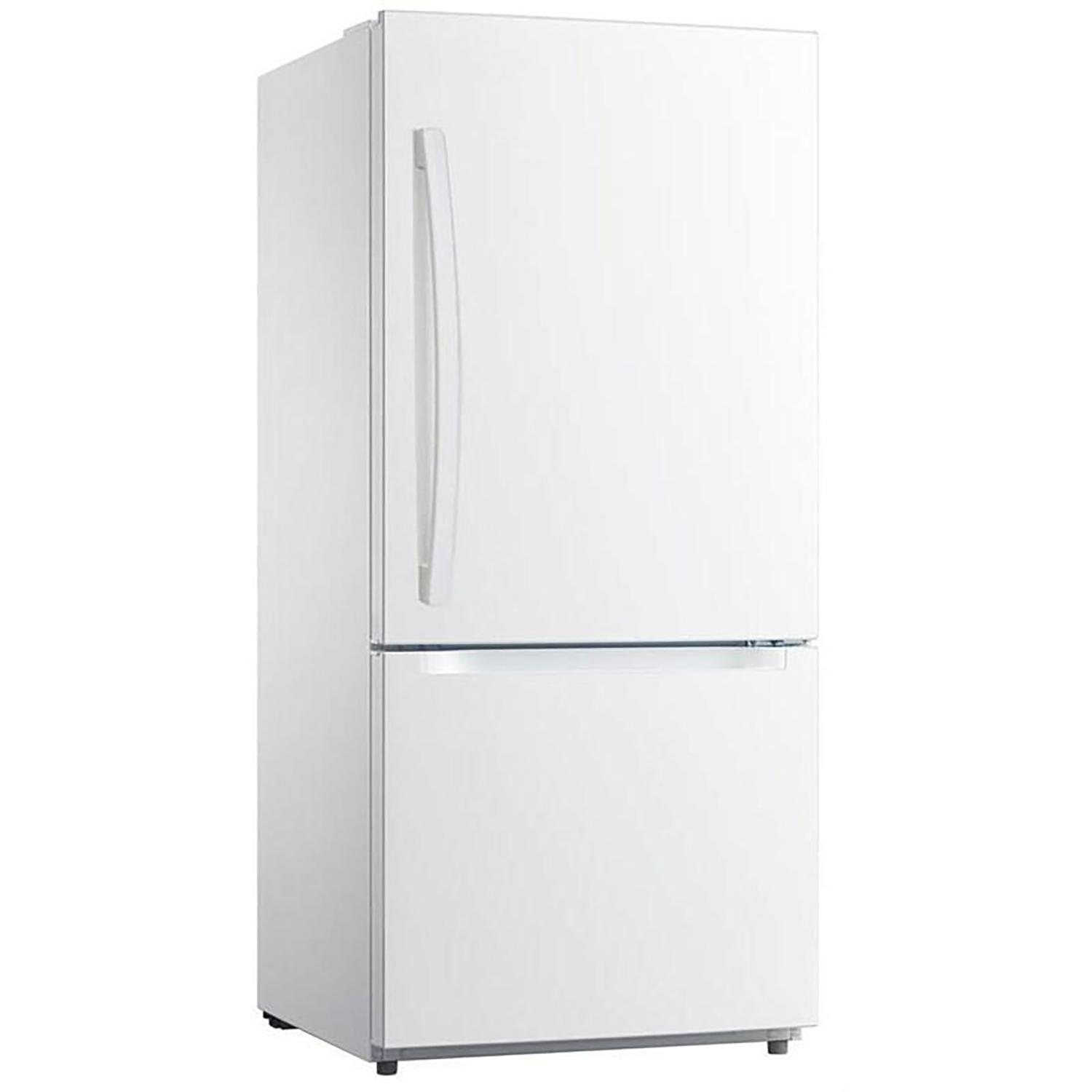 30" 18.6 Cu.Ft. Bottom Freezer Refrigerator & LED Light