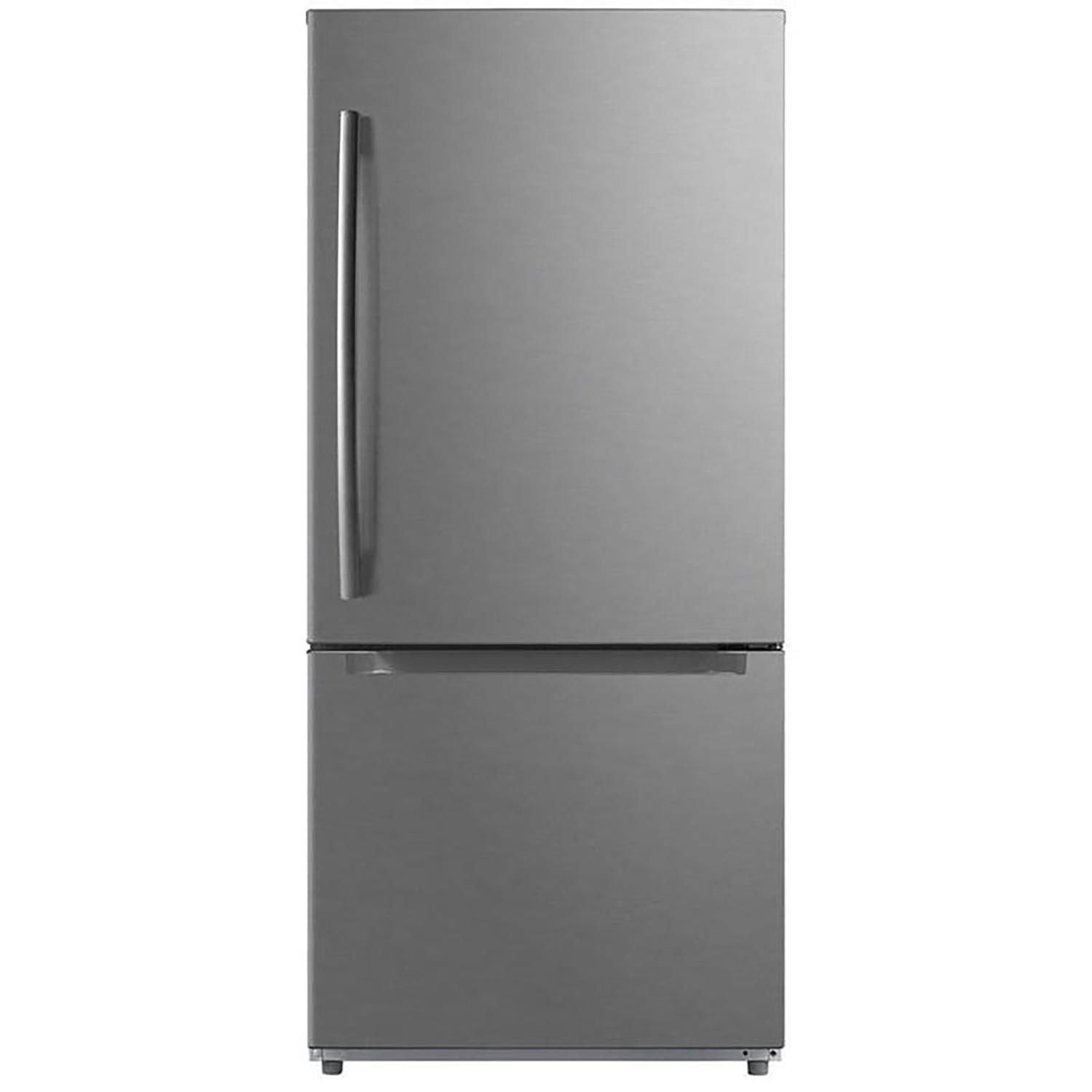 30" 18.6 Cu.Ft. Bottom Freezer Refrigerator & LED Light