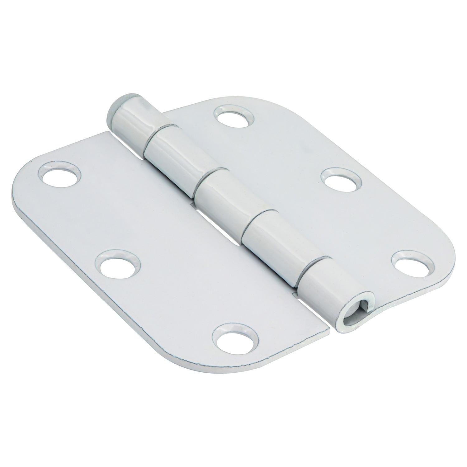 3" 5/8 Round White Door Hinge