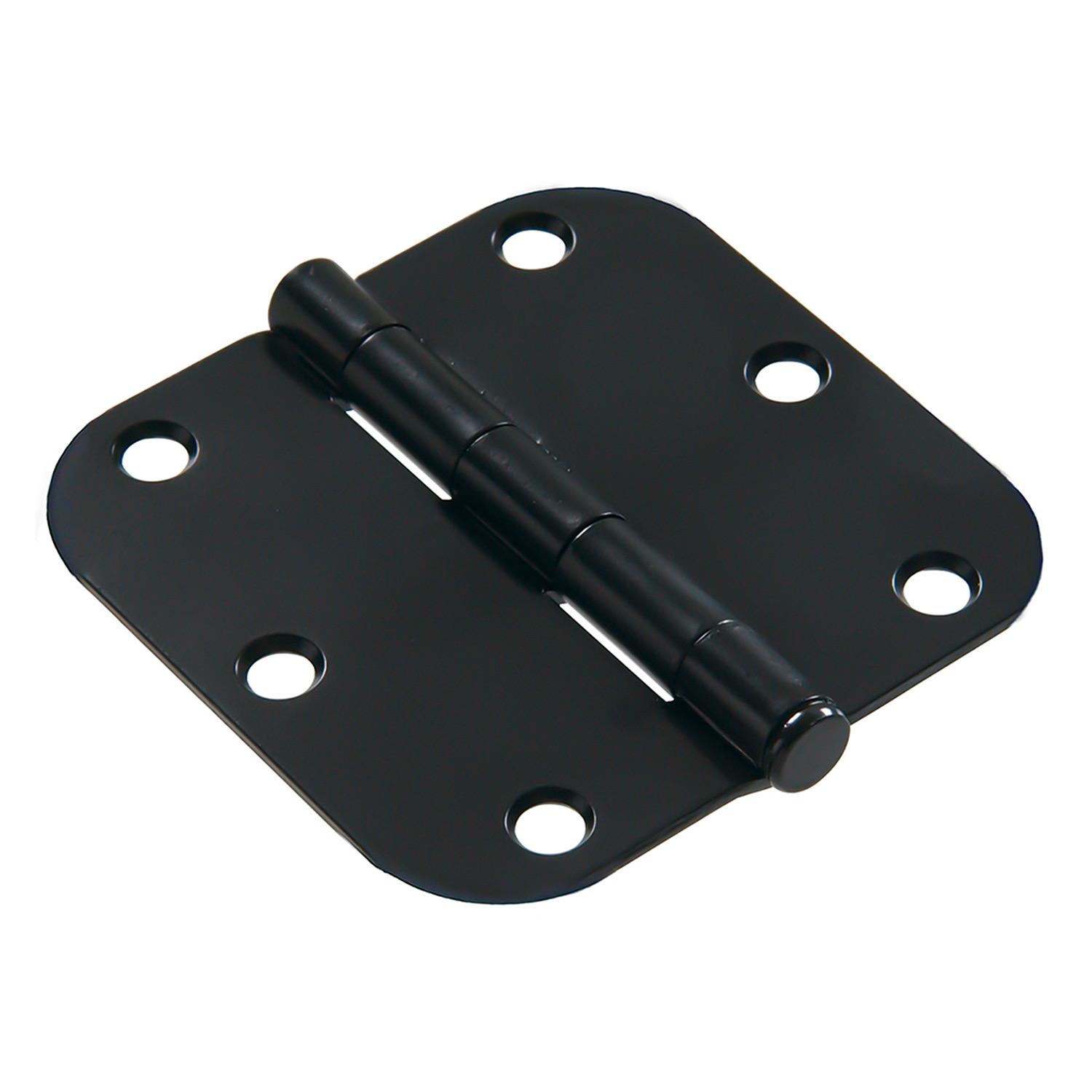 3" 5/8 Round Black Door Hinge