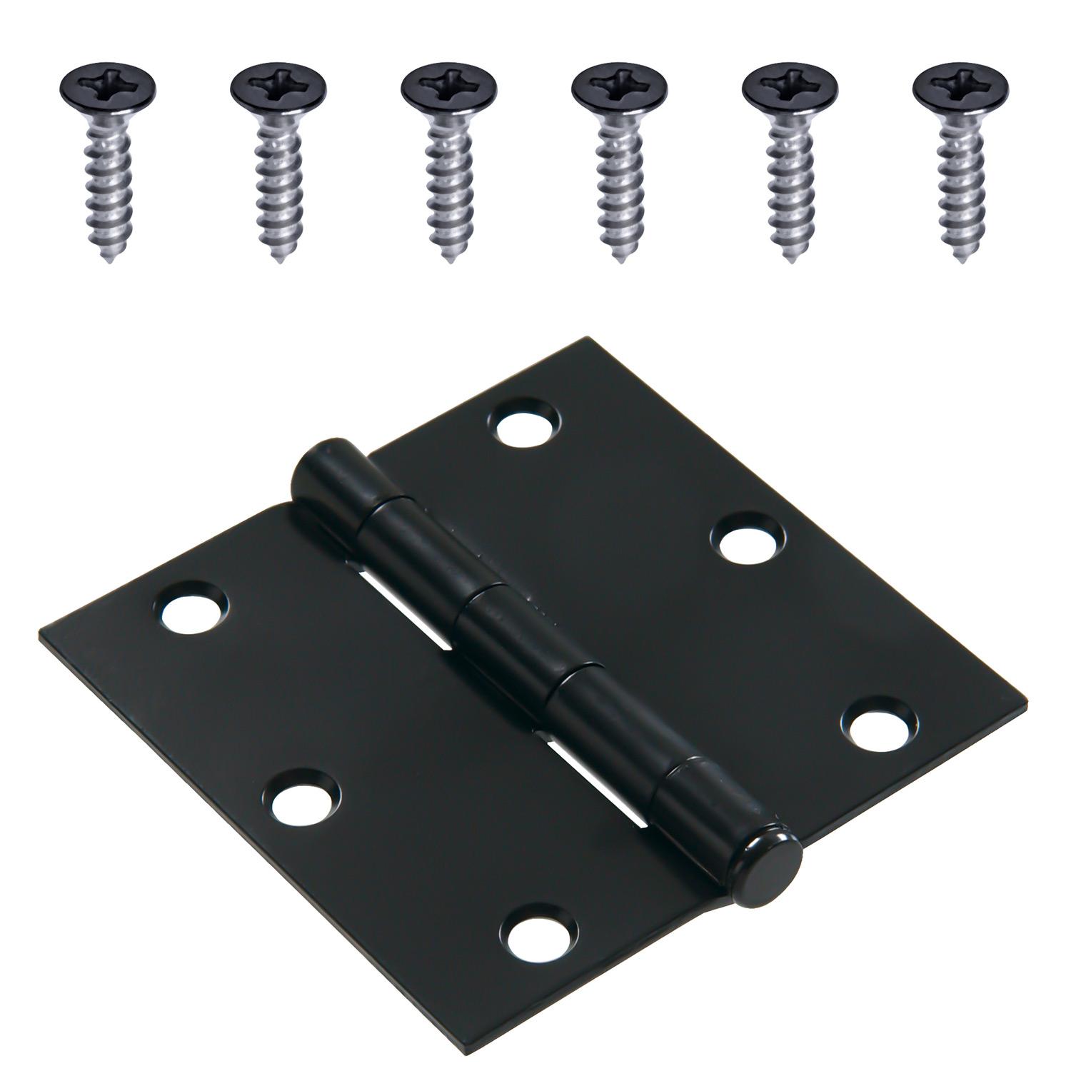 3" Square Black Door Hinge