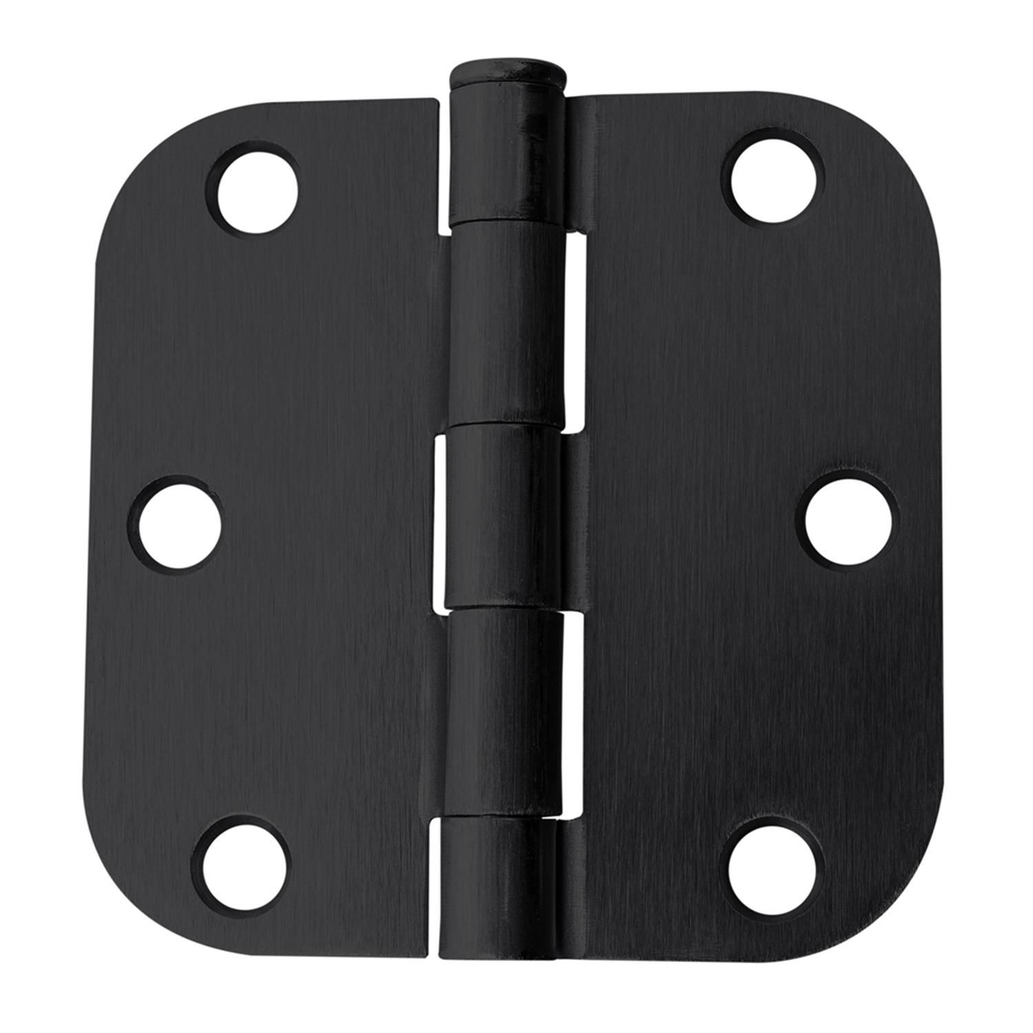 3" 5/8 Round Black Squeak Proof Door Hinge