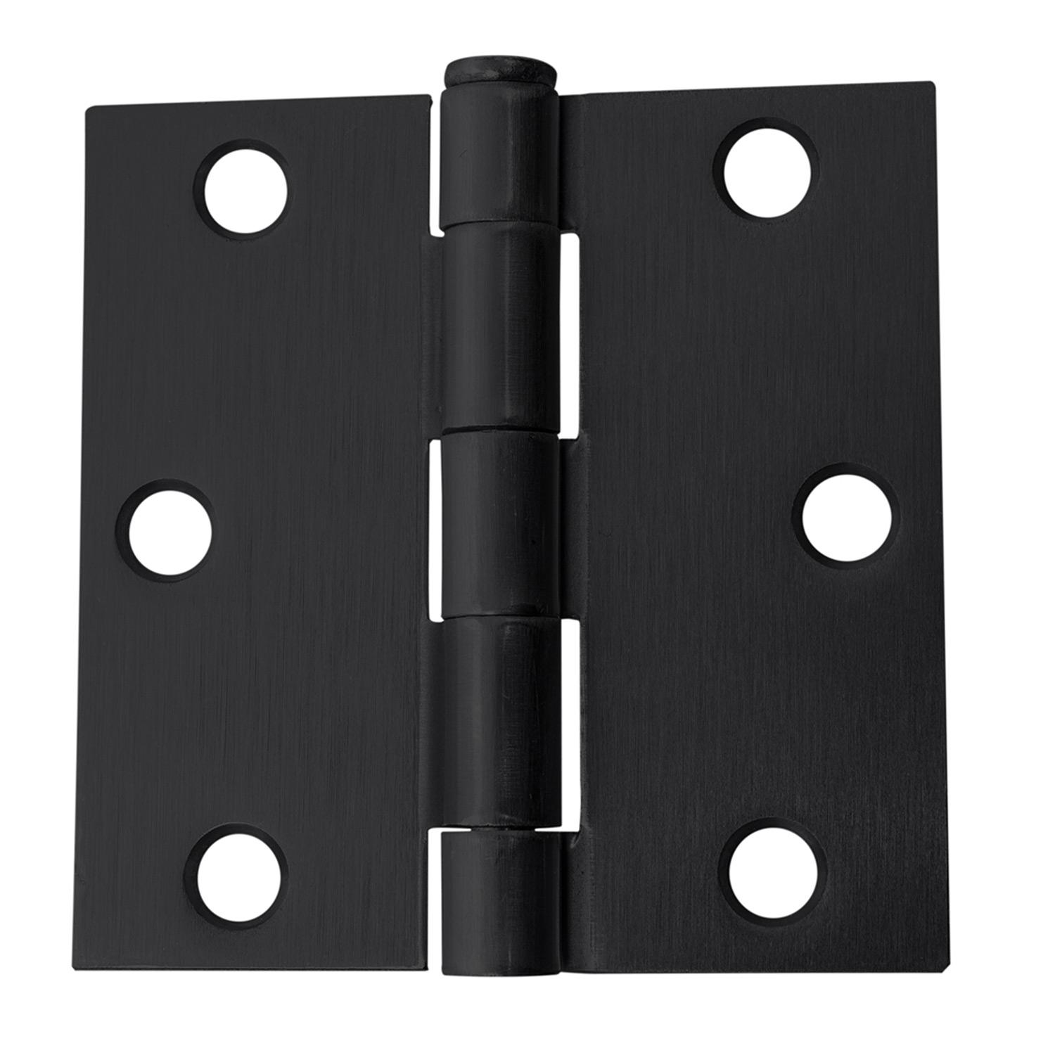 3" Square Black Squeak Proof Door Hinge