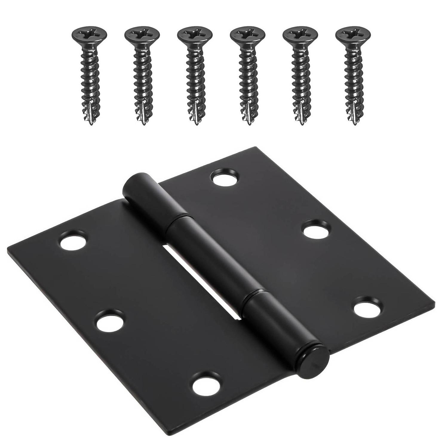 3.5" Square Black Squeak Proof Door Hinge