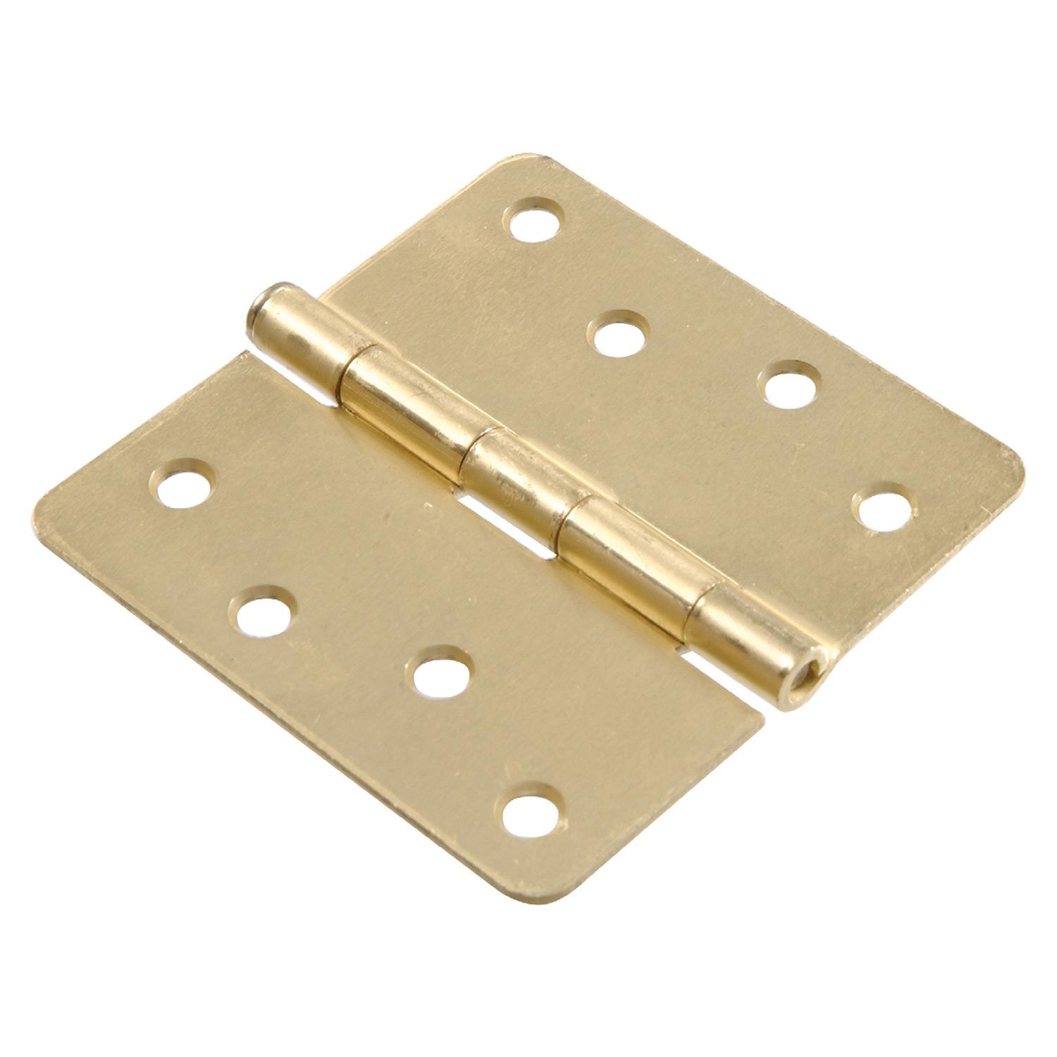 4" 1/4 Round Satin Brass Door Hinge