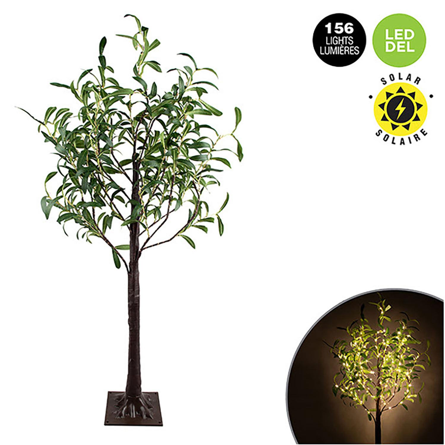 4' Artificial Outdoor Olive Tree With Warm White 8' Lights