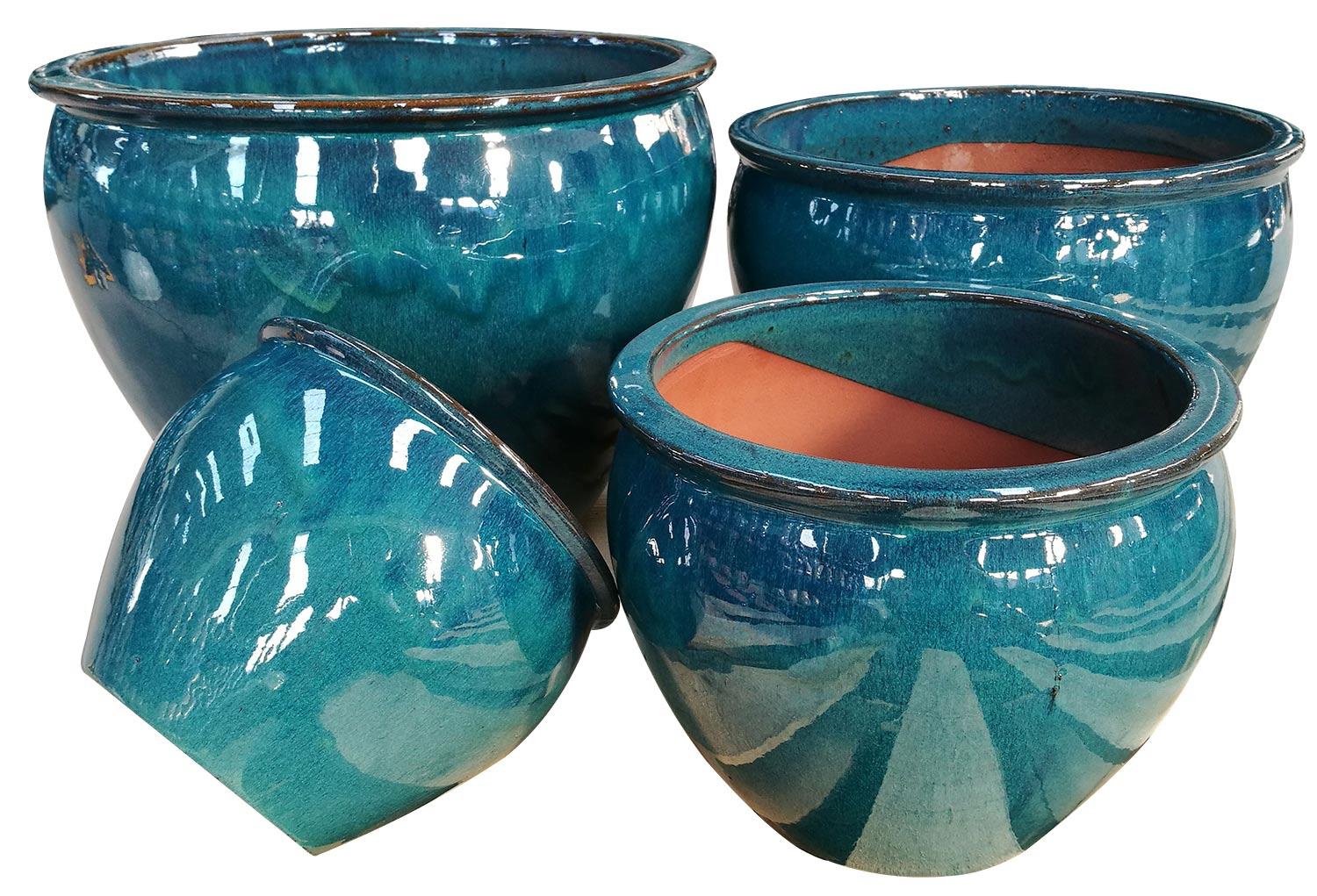 Ceramic Pot Assorted Colors 15"
