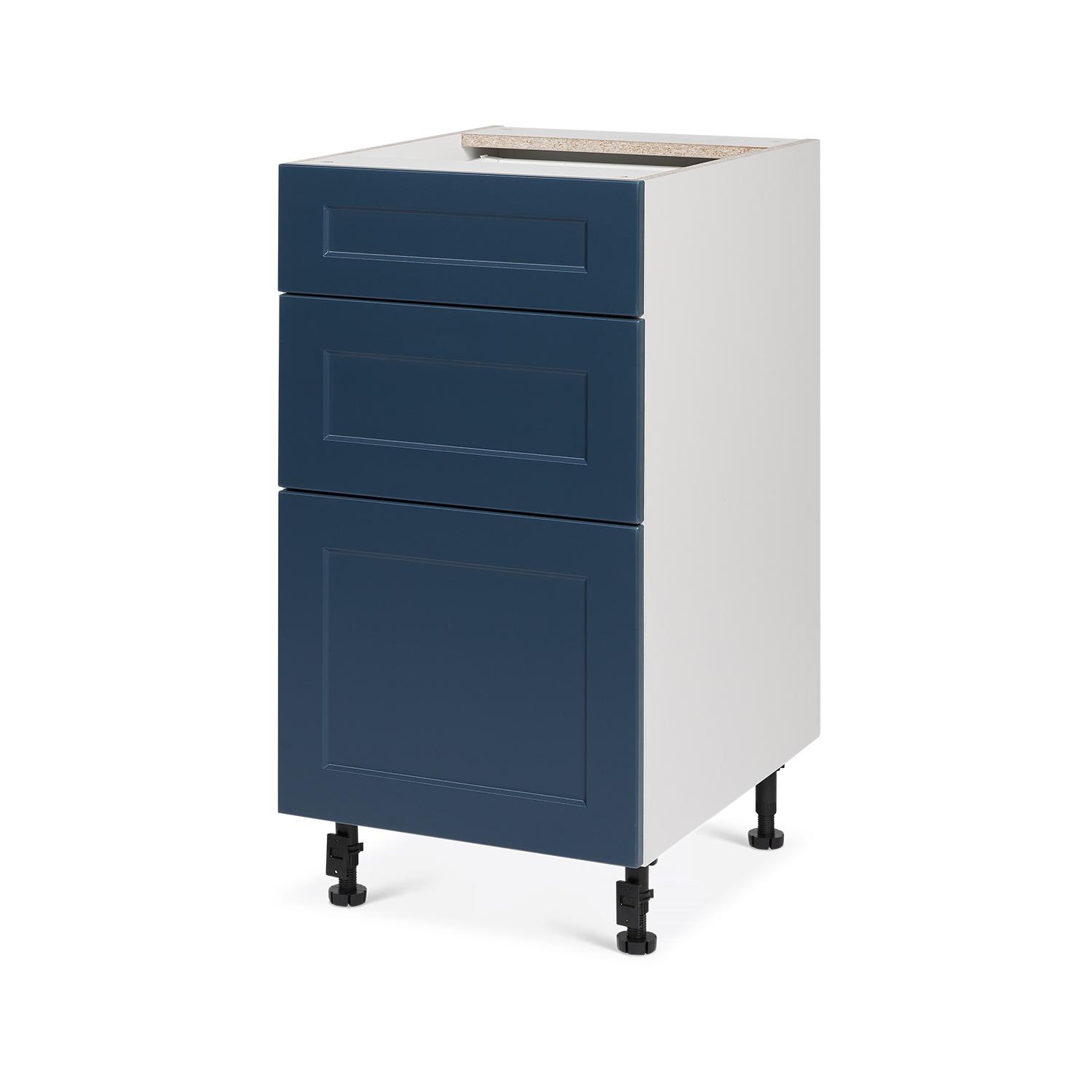 Armoire de base 3 tiroirs 18 6/9/15 Shaker bleu foncé