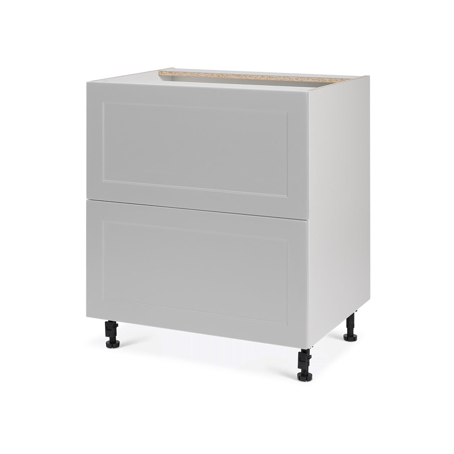 Armoire de Base 2 Grands Tiroirs 30 15/15 Shaker Gris Clair