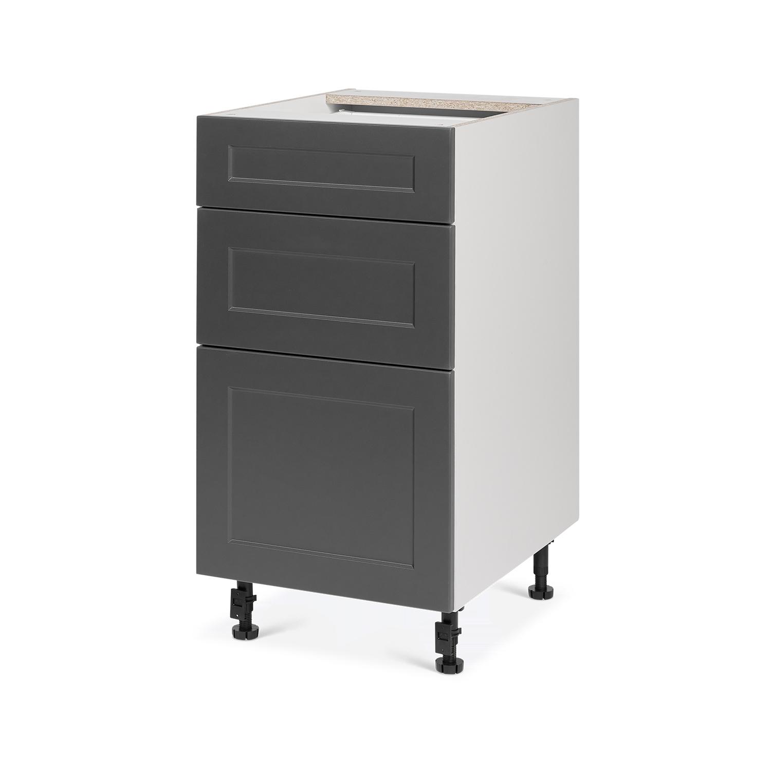 Armoire 3 Tiroirs 18 6/9/15 Shaker Gris Clair de Lune