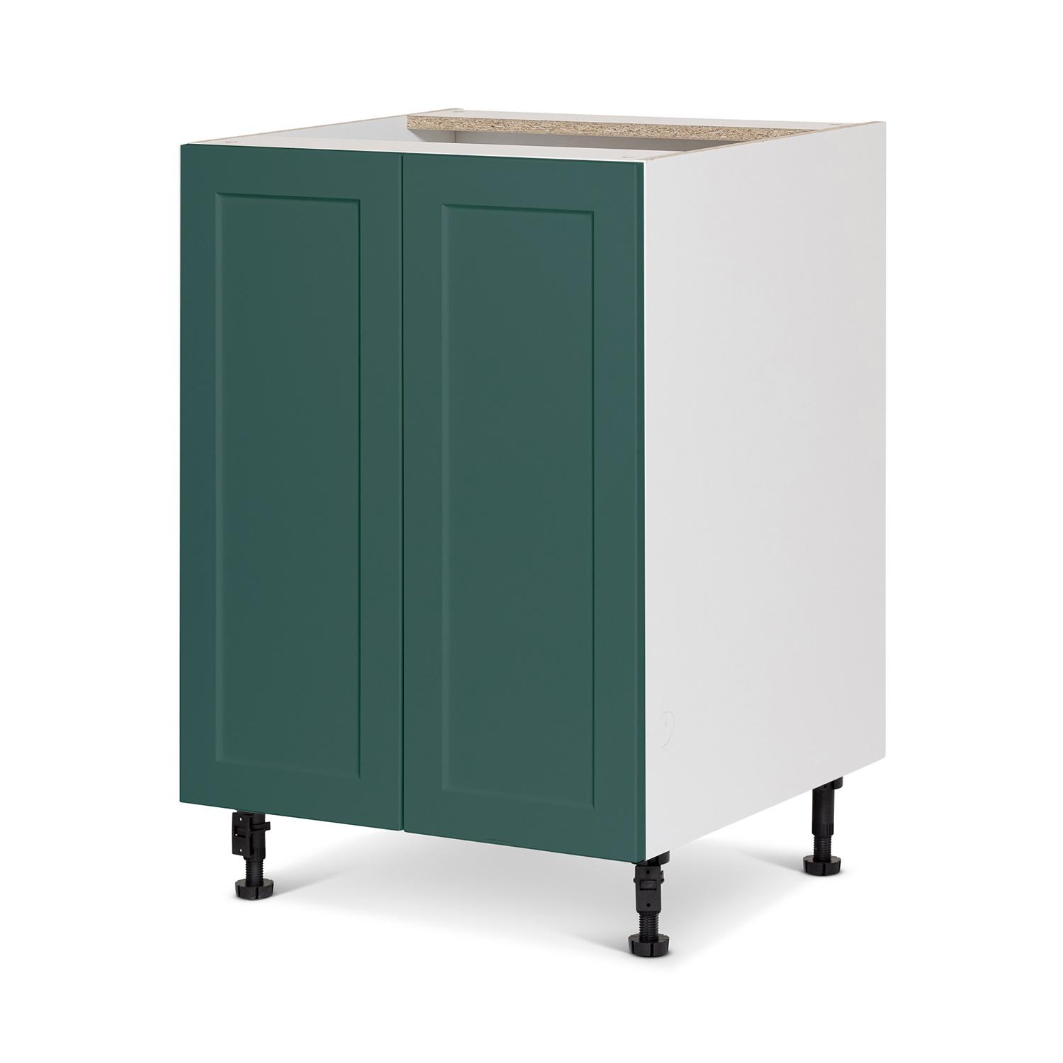Armoire de Base 2 Portes 24 Shaker Vert Foncé Luminia