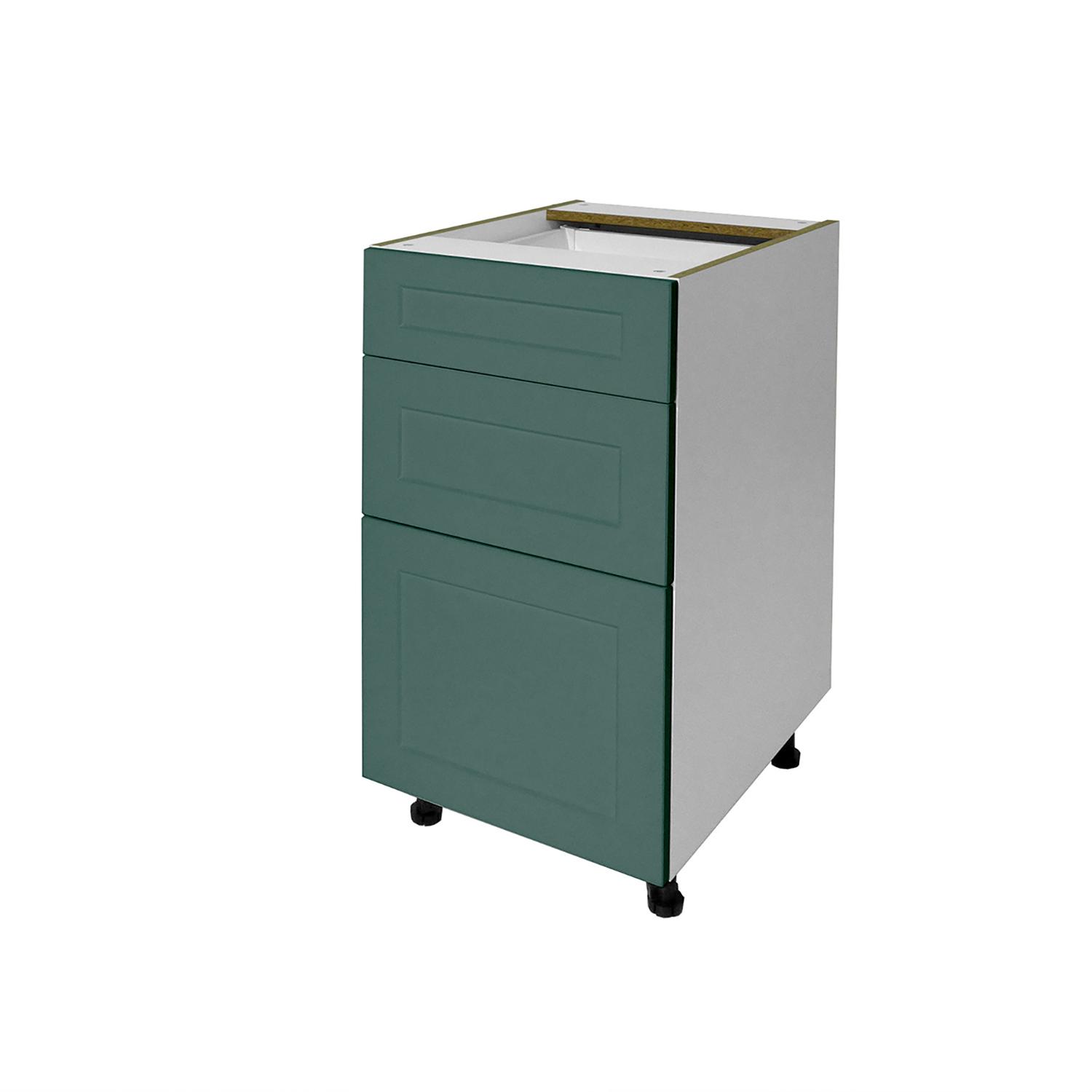 Armoire 3 Tiroirs 18 6/9/15 Shaker Vert Foncé Luminia