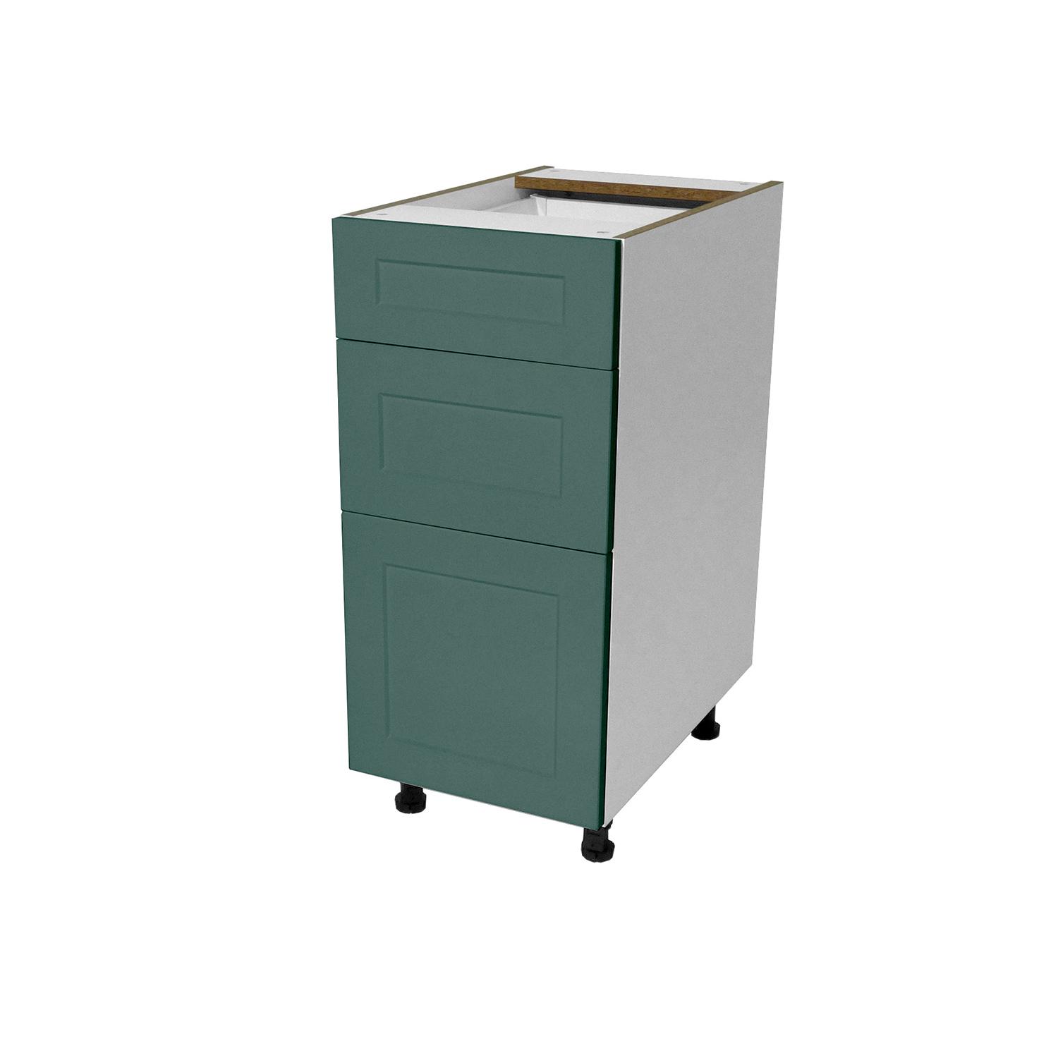 Armoire de Base 3 Tiroirs 15 6/9/15 Shaker Vert