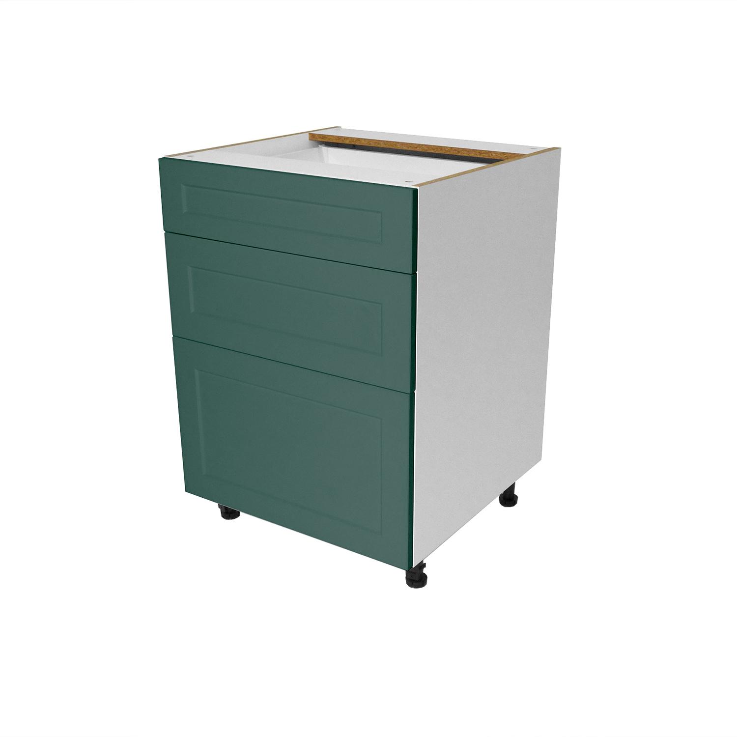 Armoire de Base 3 Tiroirs 24 6/9/15 Shaker Vert