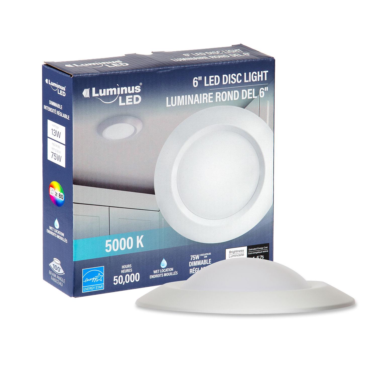 6" 5000K LED Disc Light